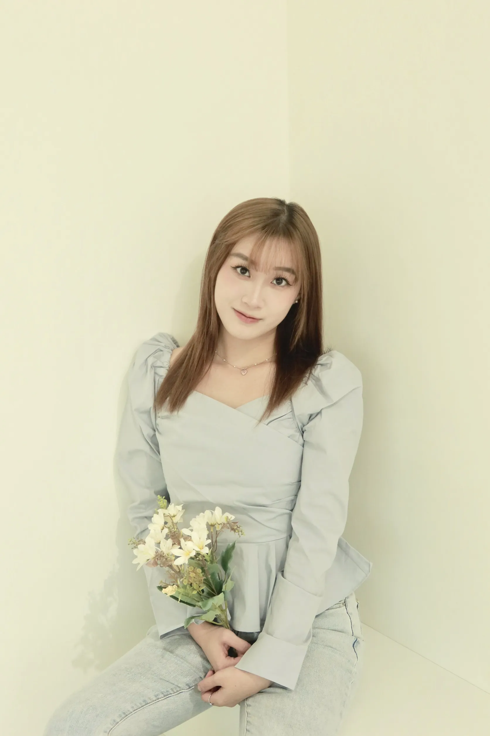 正韓公主修身長袖襯衫