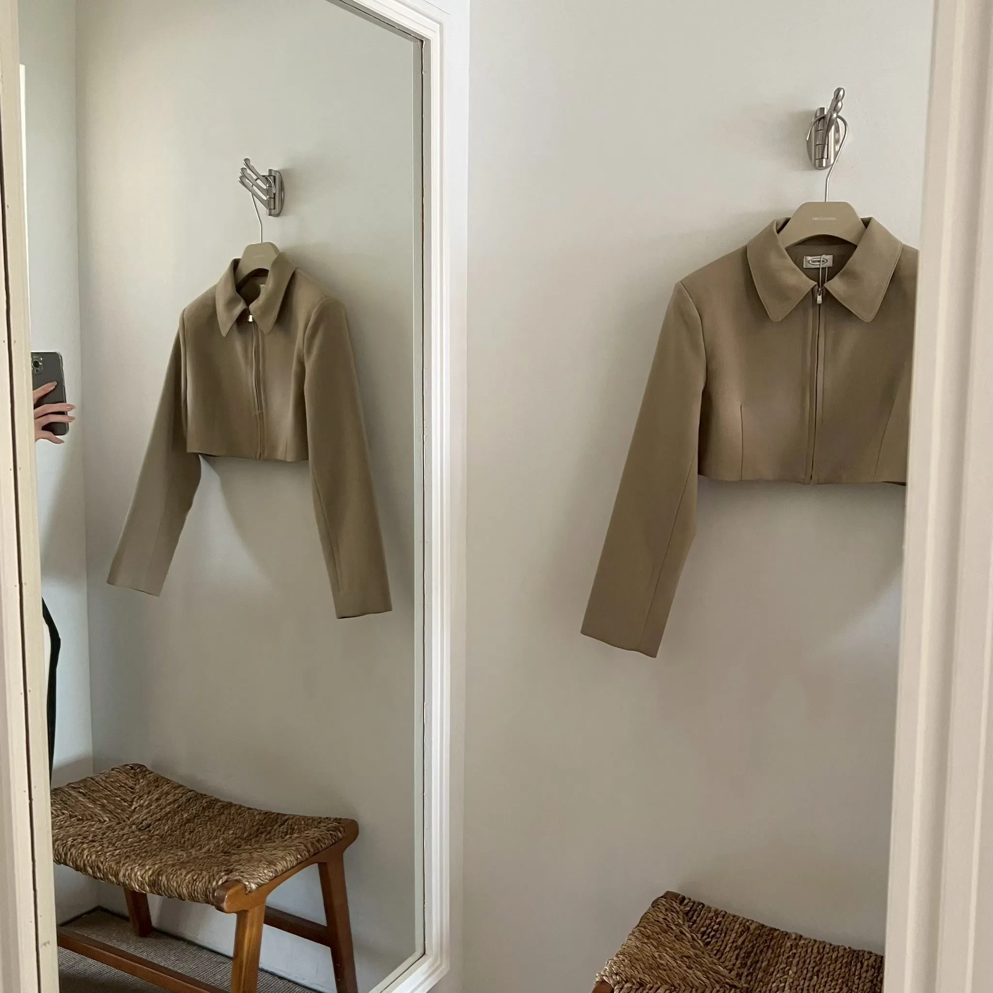 韓系俐落短板風衣外套