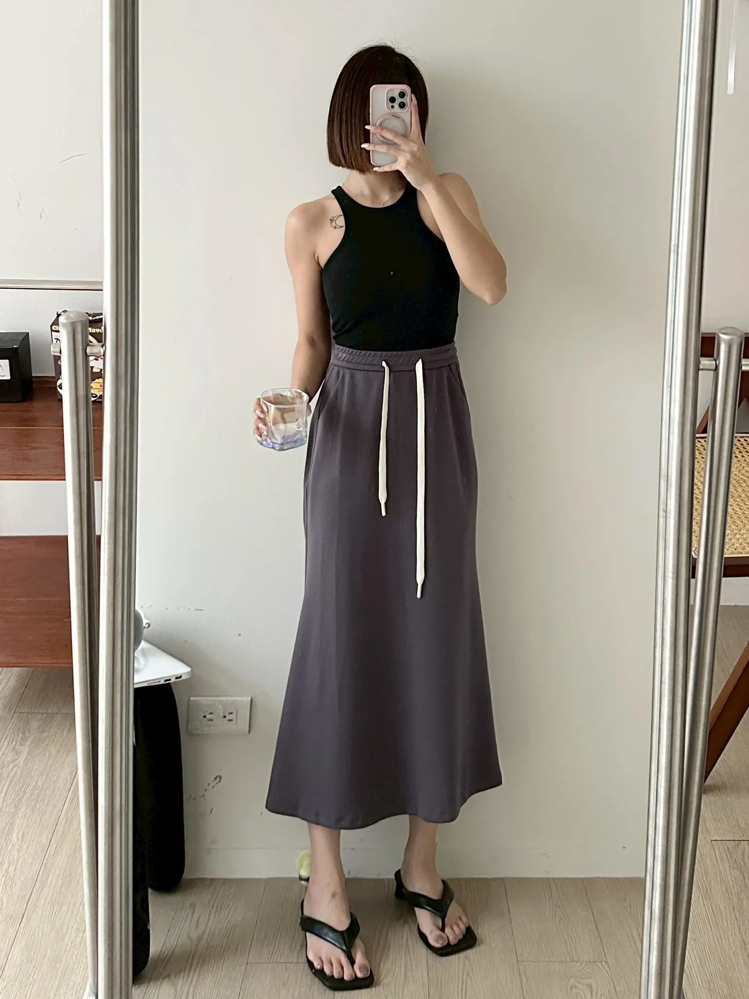 莫代爾棉魚尾長裙