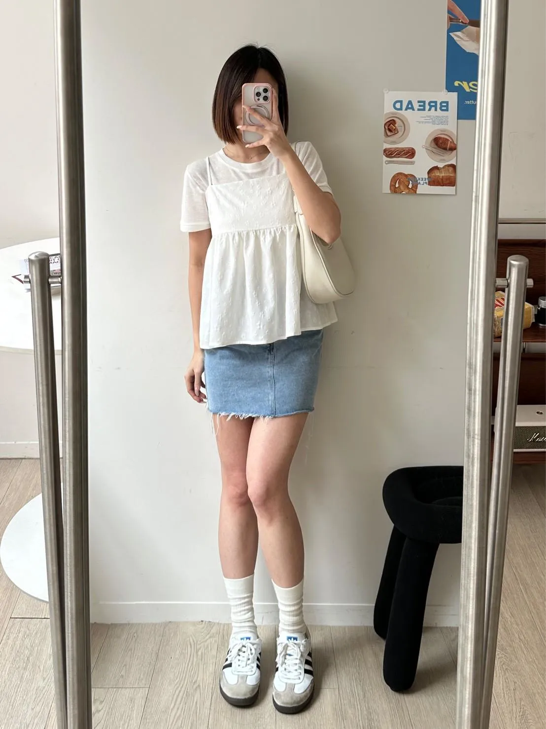 小花朵後綁繩細肩背心