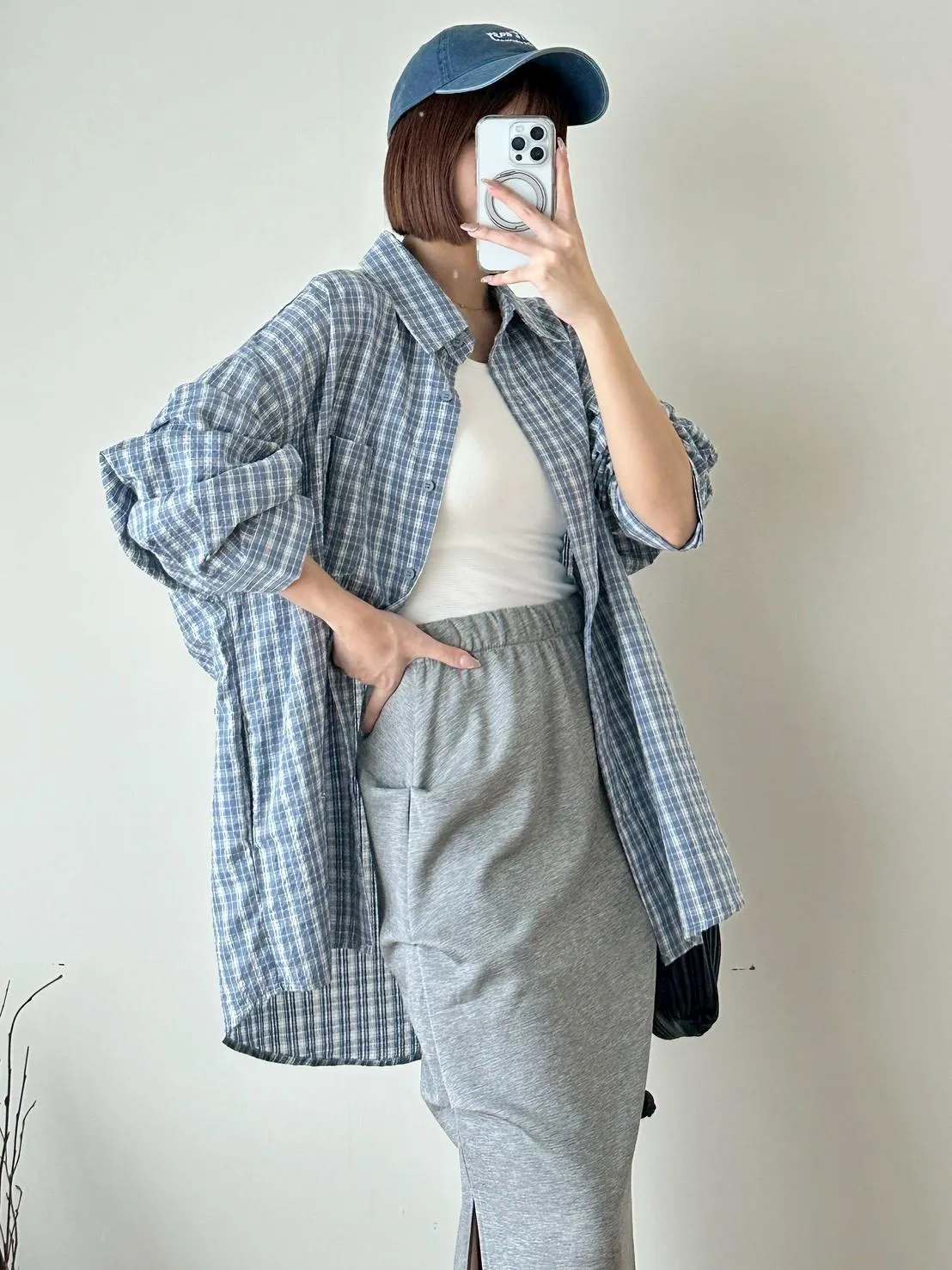泡泡格子襯衫