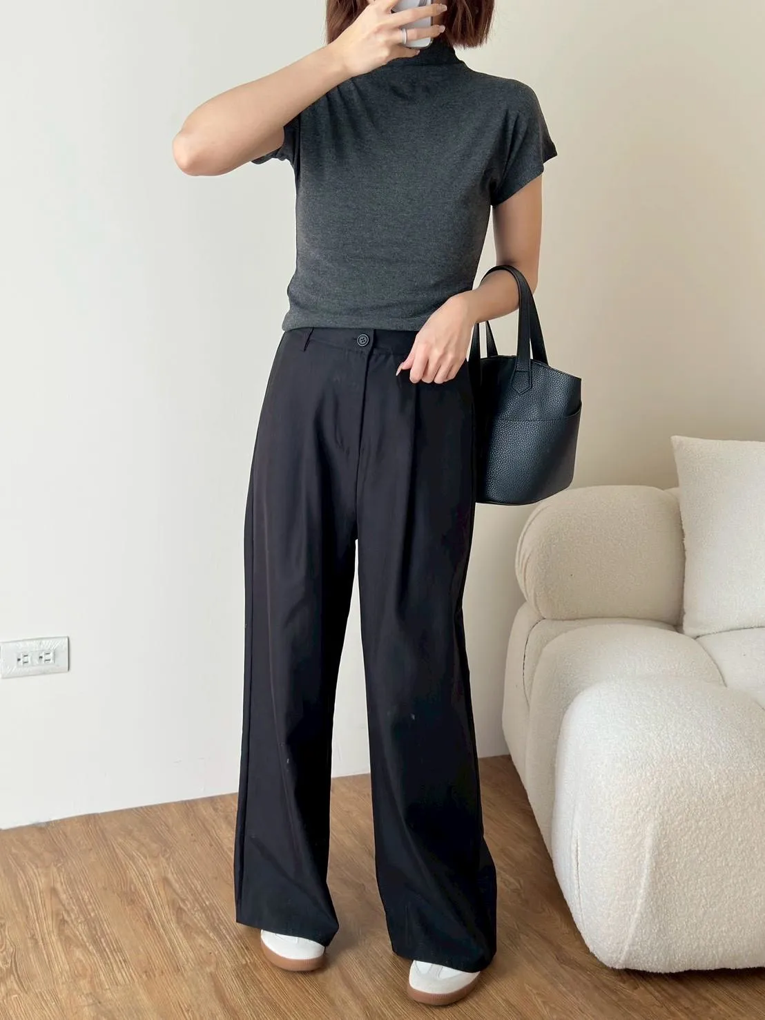 洗水棉麻打折西裝褲