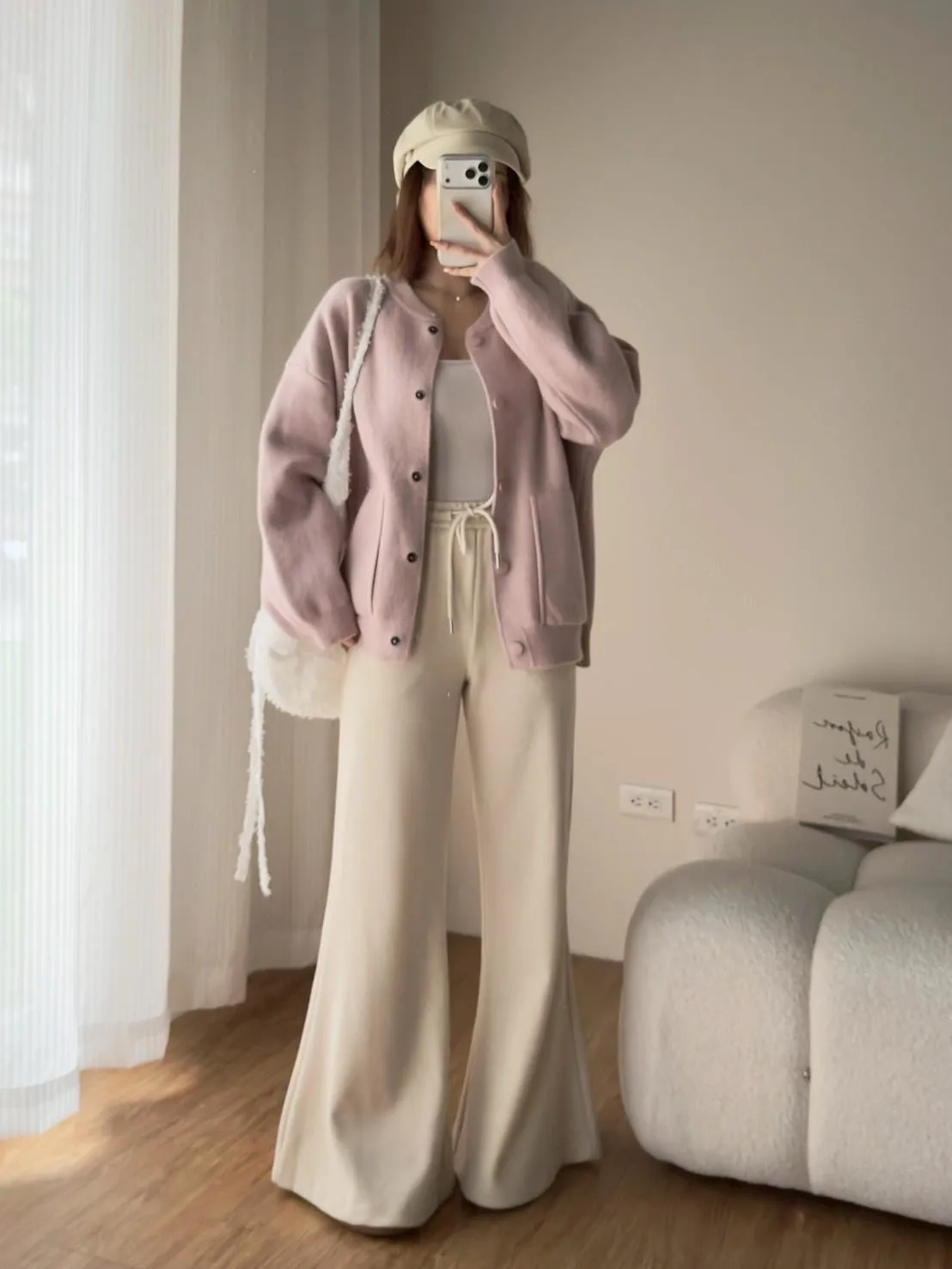 韓 毛衣料棒球外套