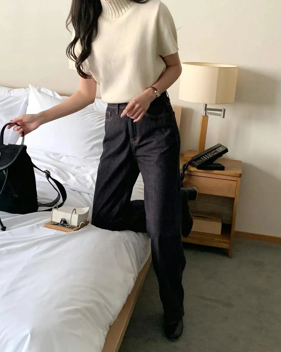 正韓-復古直筒造型牛仔褲 SALE大特價！