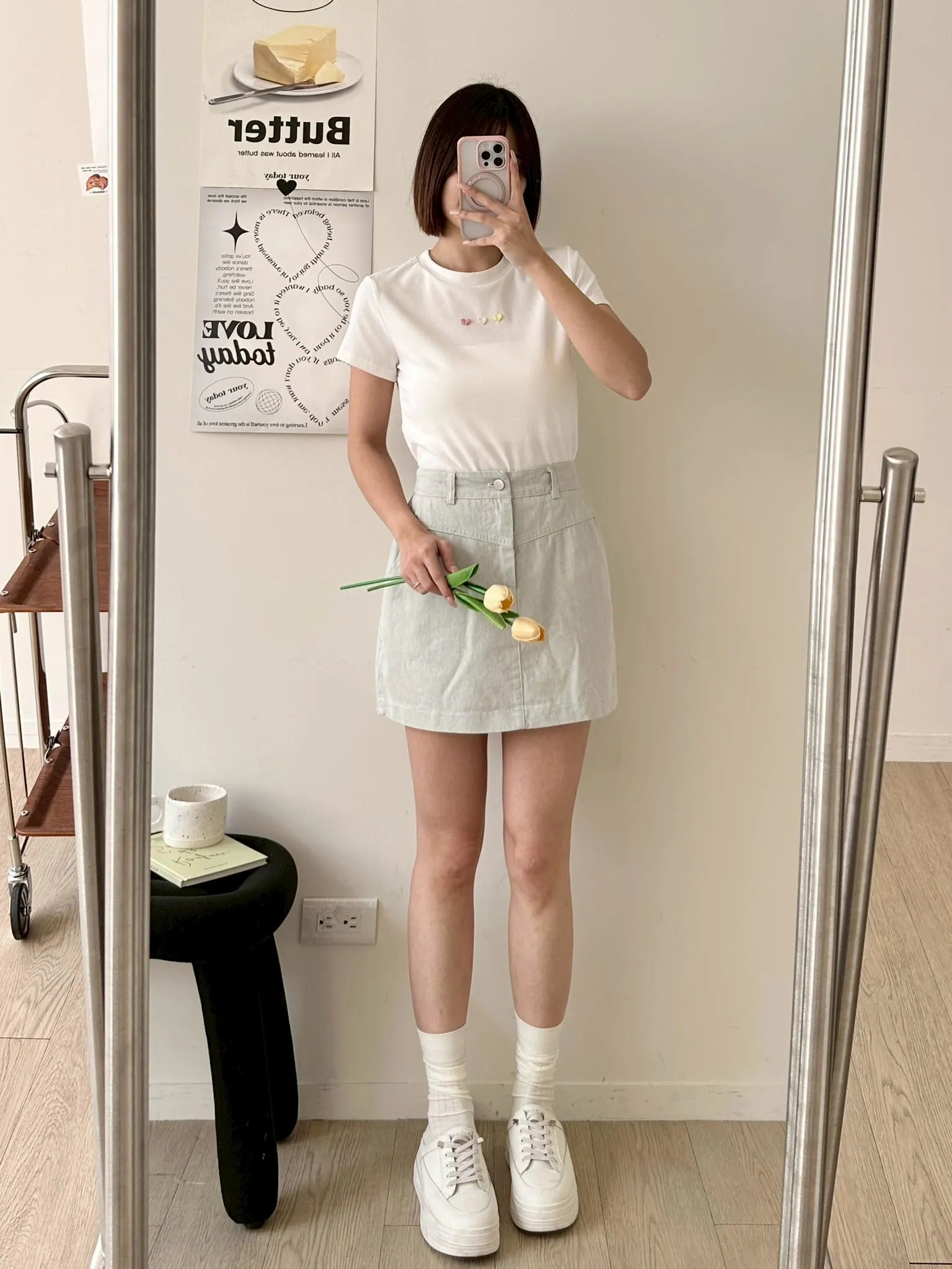 韓國春款新品可愛立體愛心上衣T