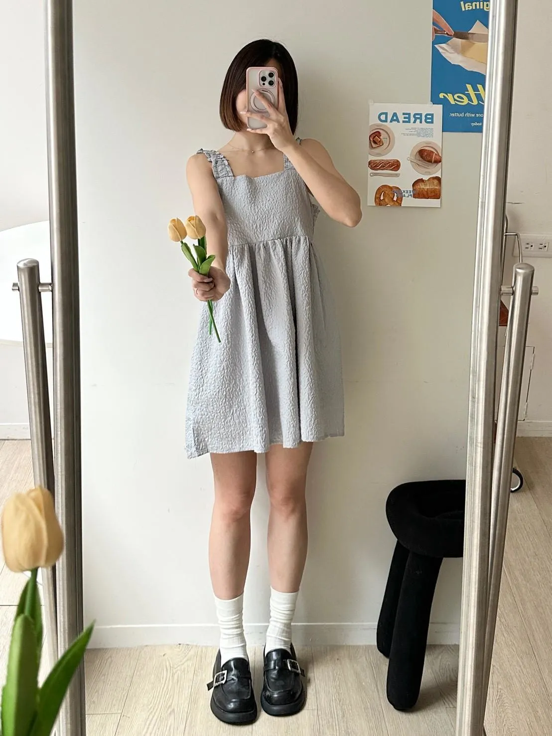 浮水印花短洋裝