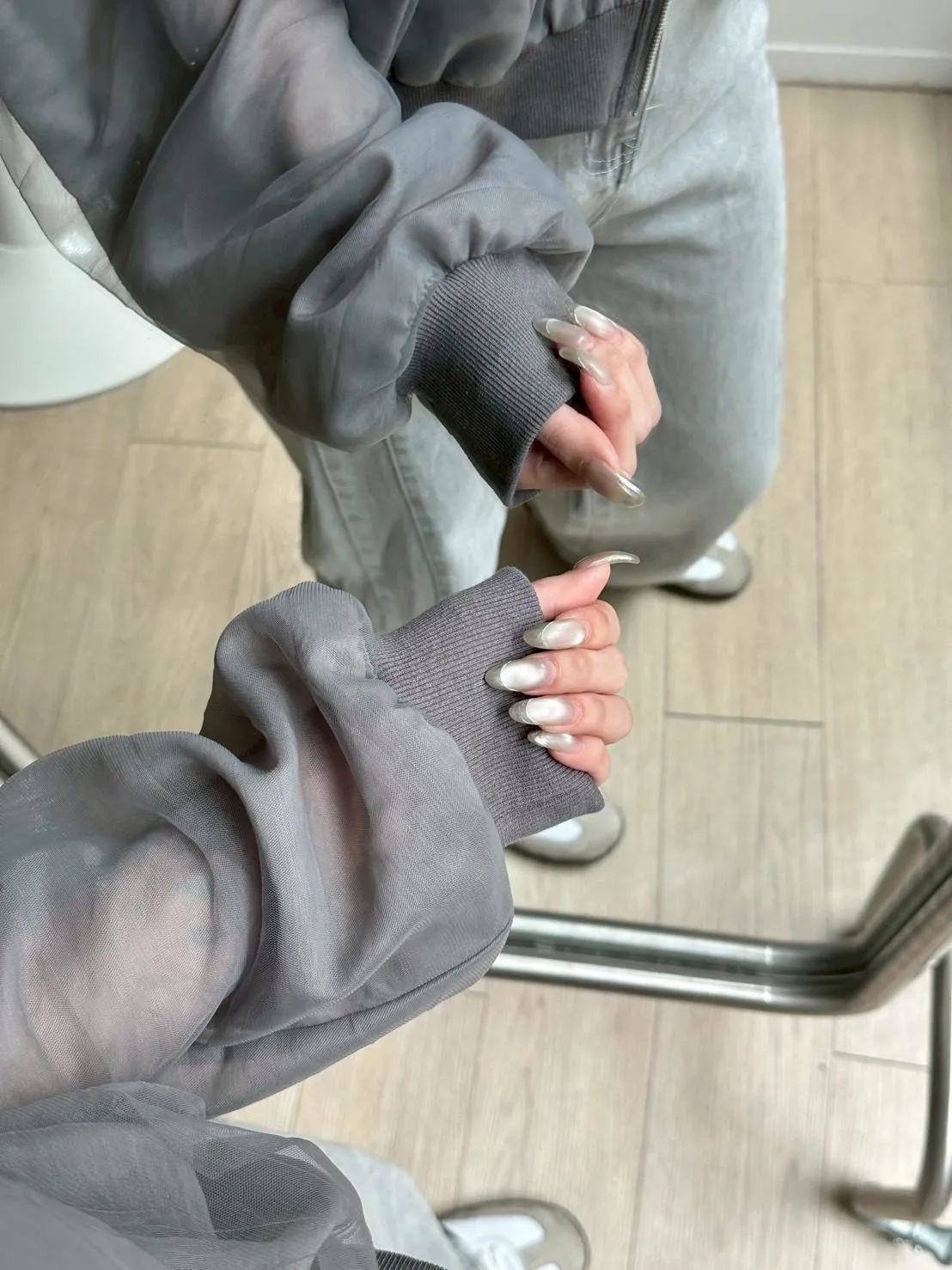 雪紡棒球外套