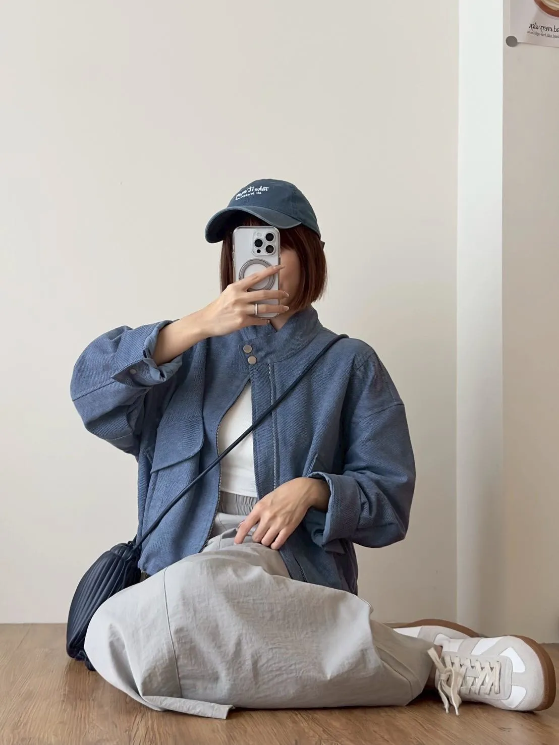 斜紋立領外套