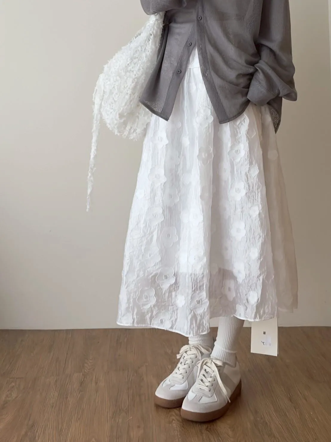 花朵雪紡長裙