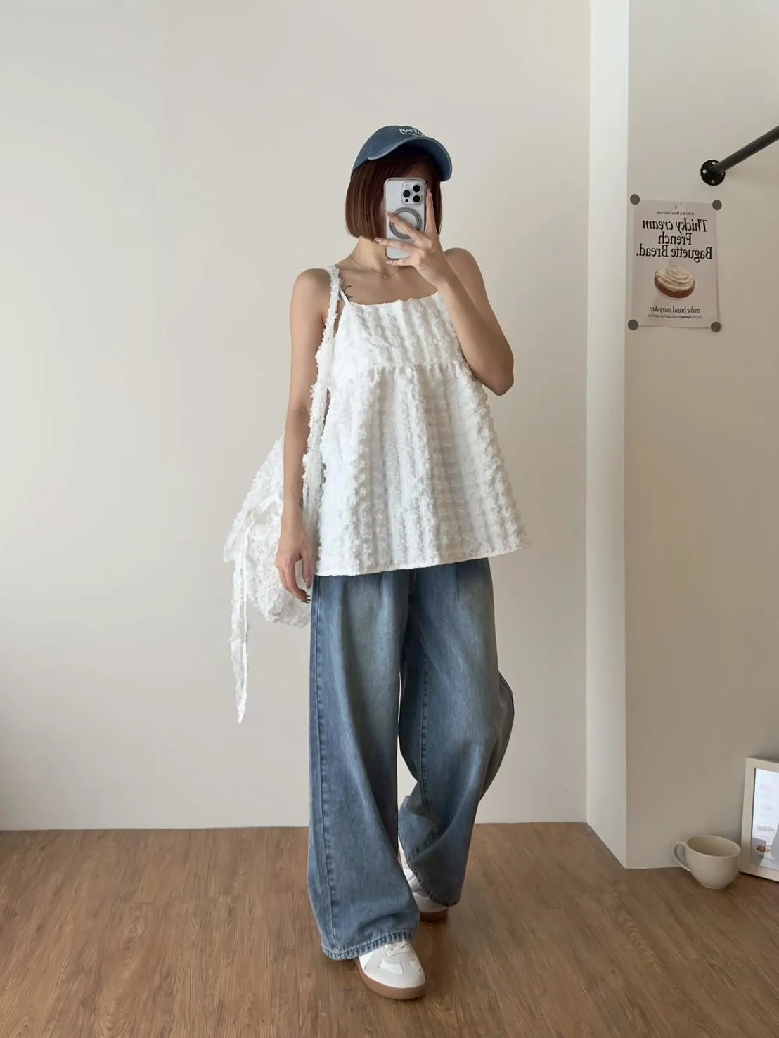 立體泡泡肌里紋背心