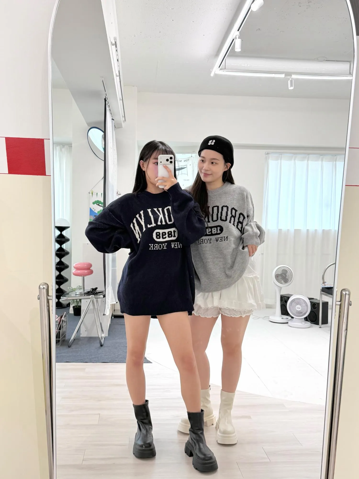 正韓布魯克林針織寬鬆衫