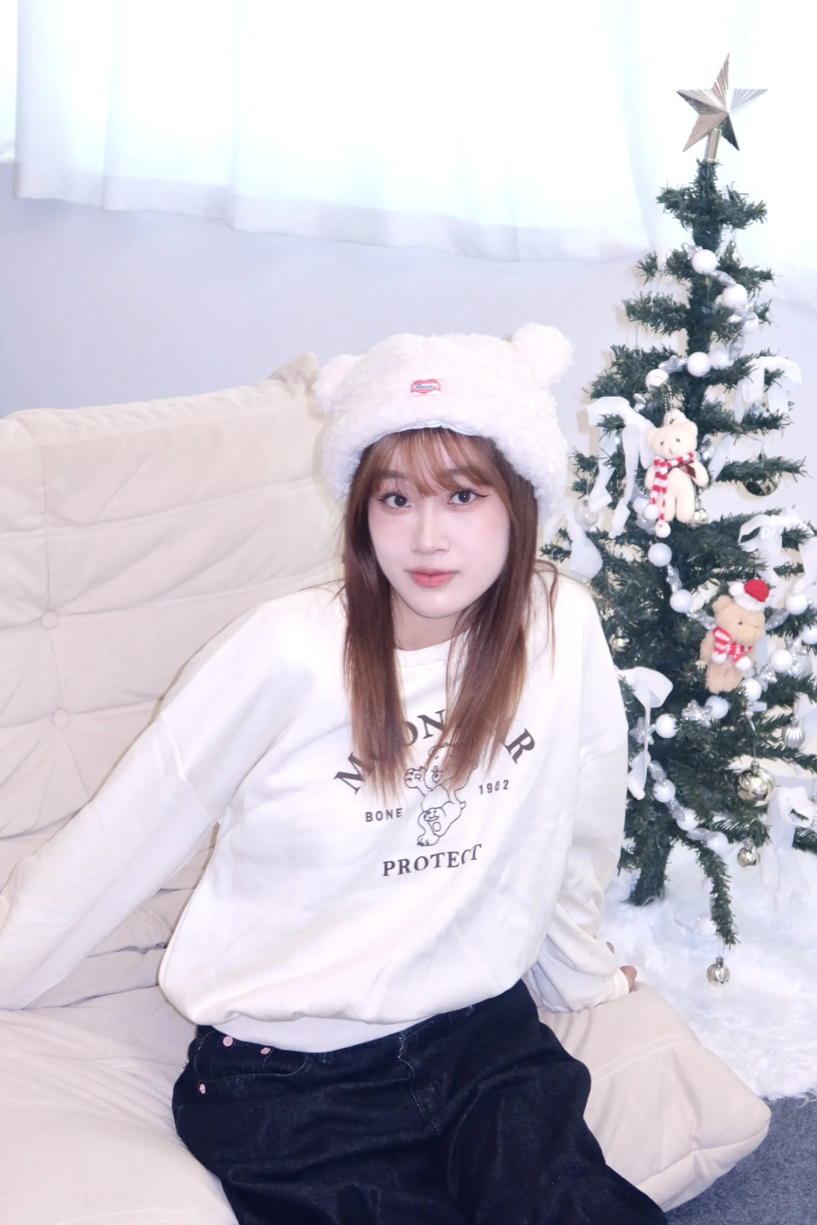 正韓彩虹熊刷毛衛衣