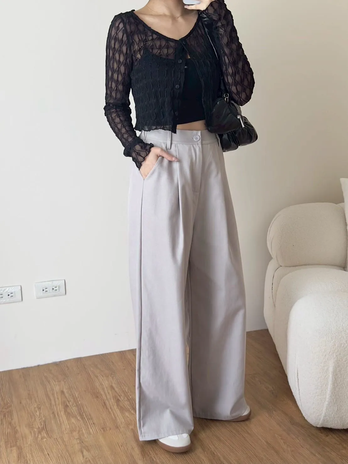 洗水棉麻打折西裝褲