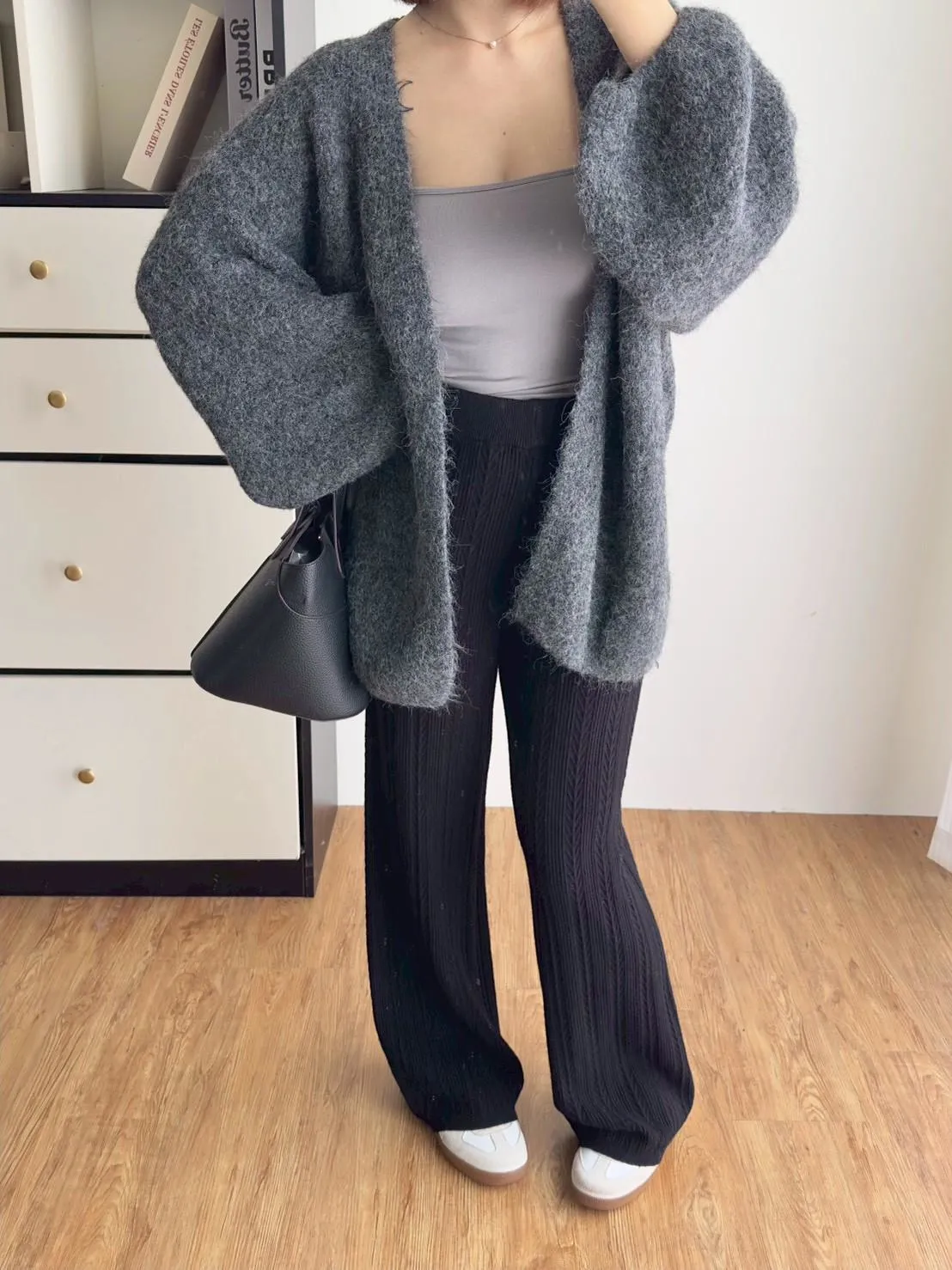 奶糯馬海毛泡袖罩衫外套