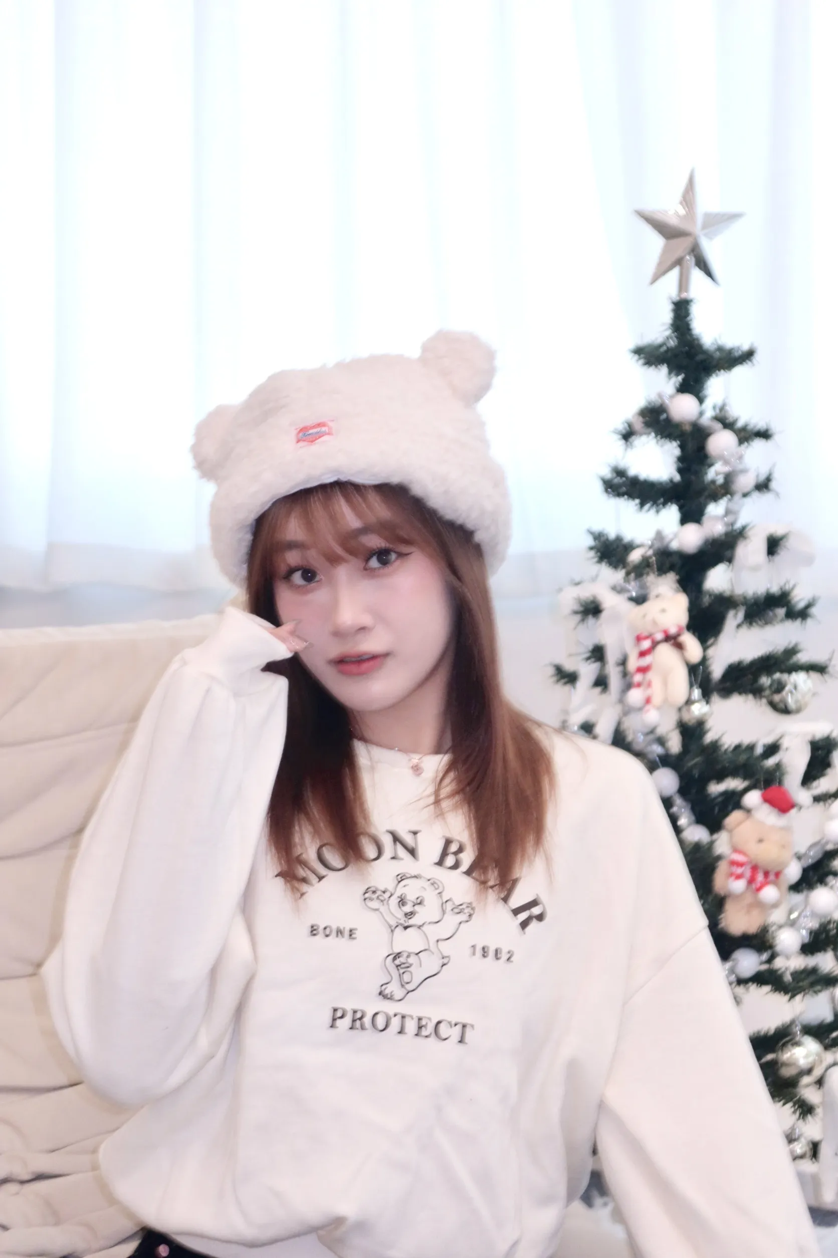 正韓彩虹熊刷毛衛衣