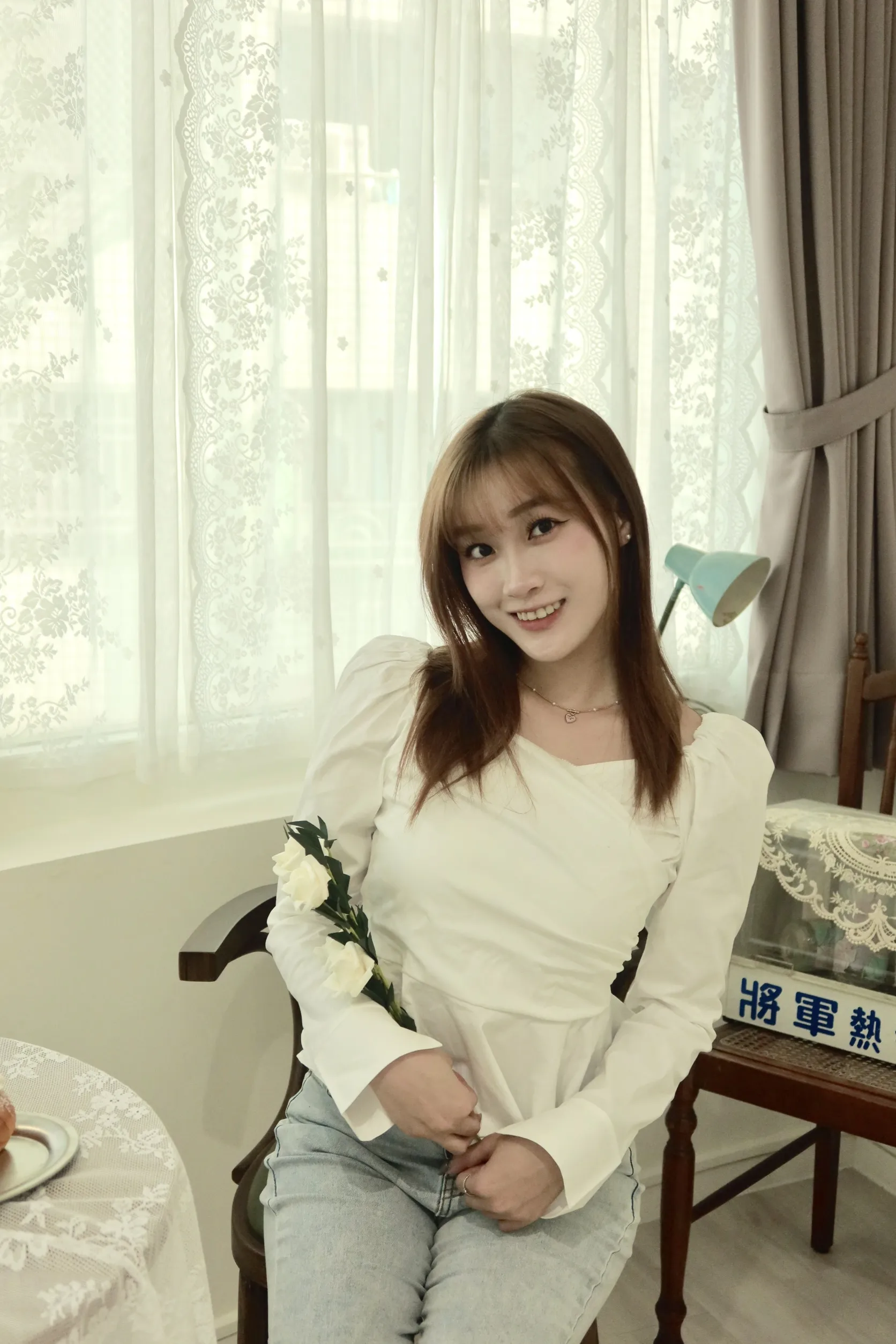 正韓公主修身長袖襯衫