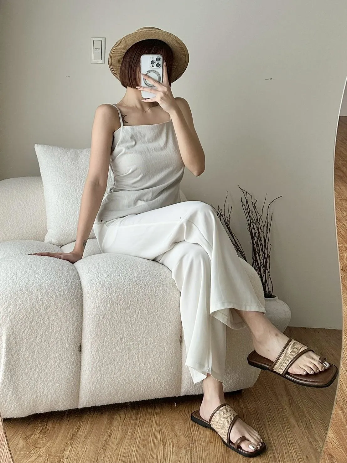 細肩腰打折背心