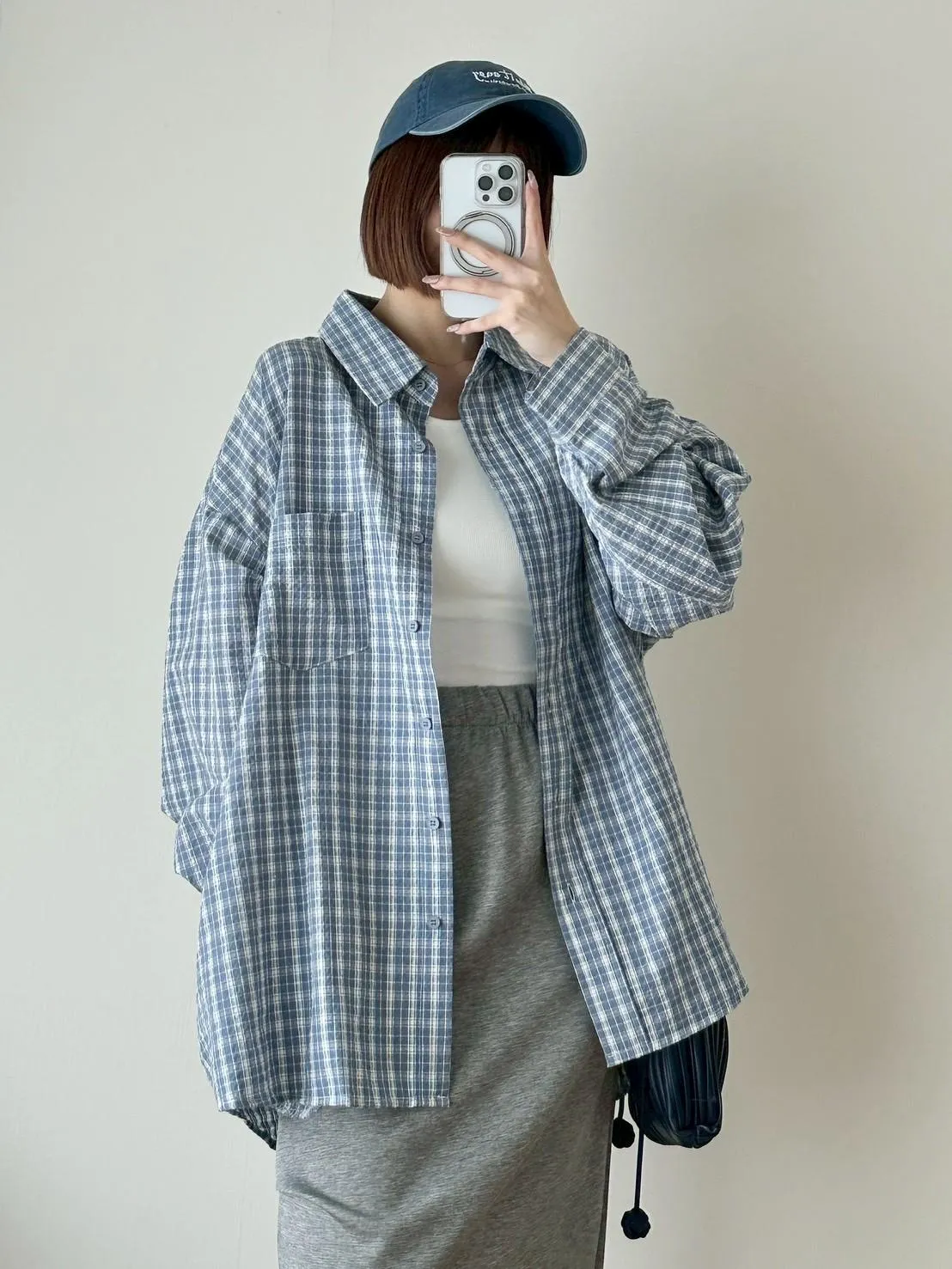 泡泡格子襯衫
