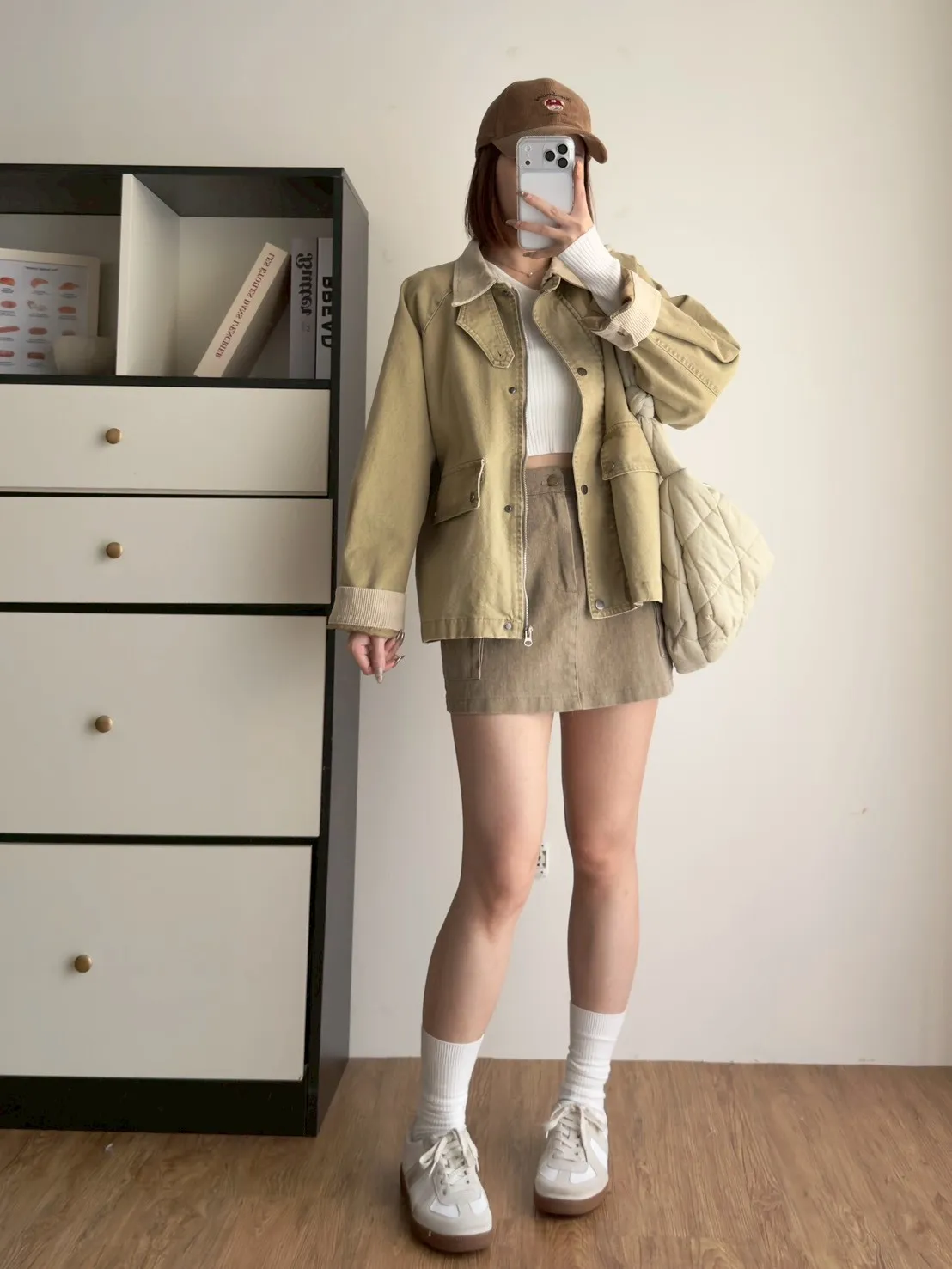 牛仔撞色領外套