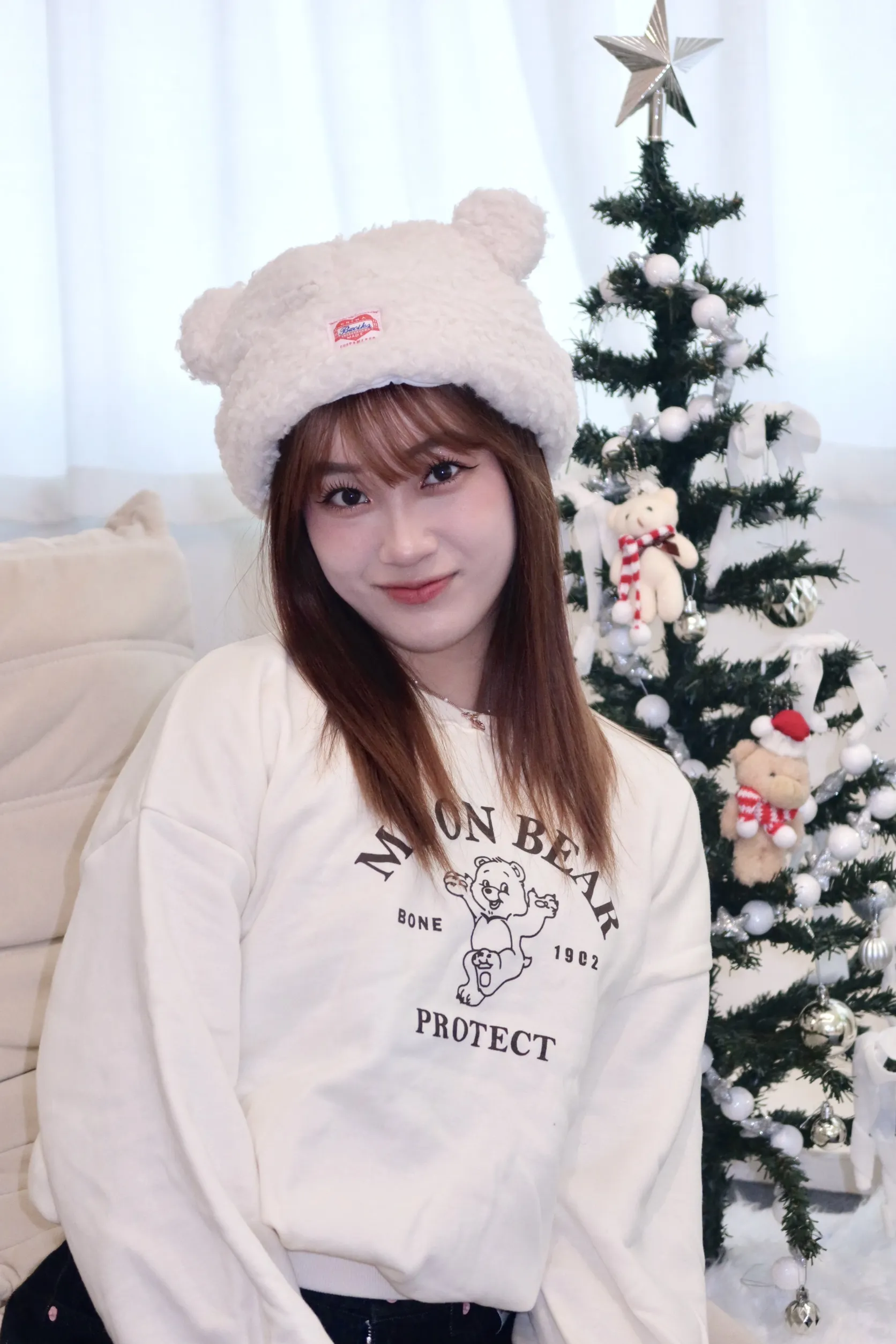 正韓彩虹熊刷毛衛衣