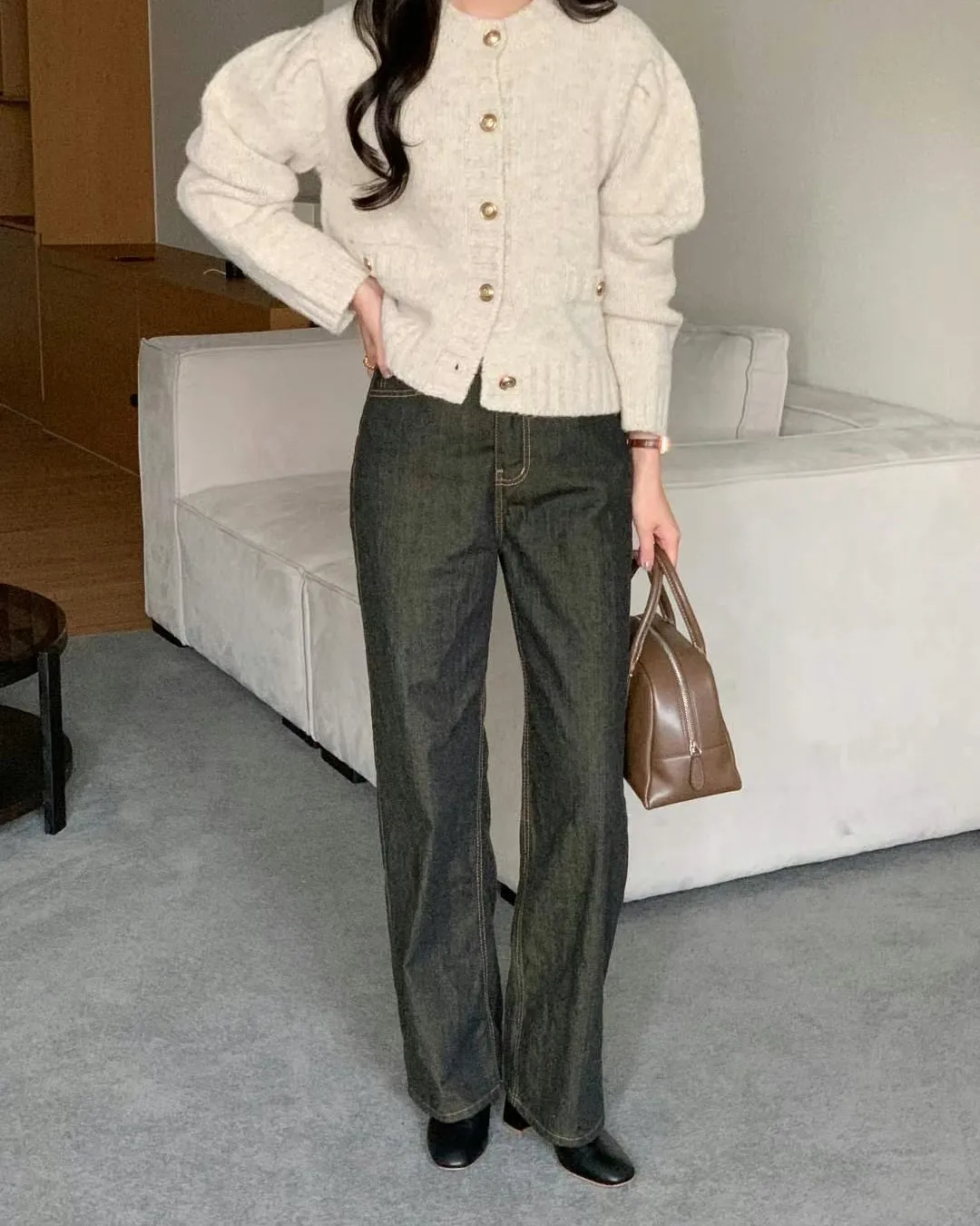 正韓-復古直筒造型牛仔褲 SALE大特價！