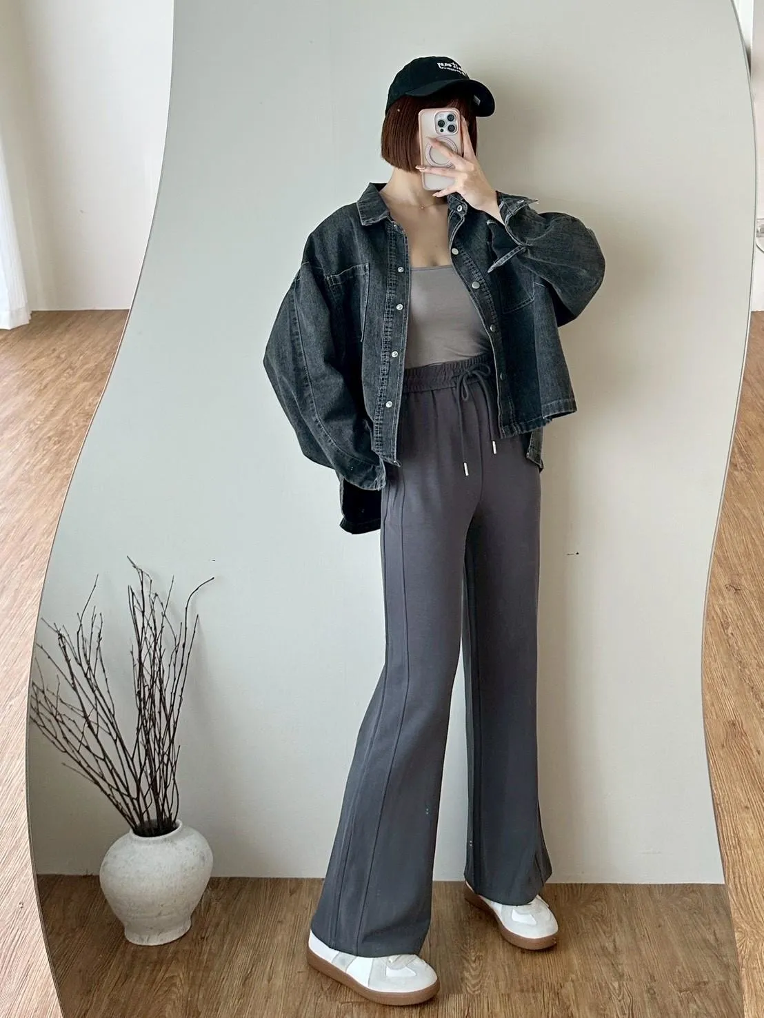 綁繩同銨絲微喇長褲