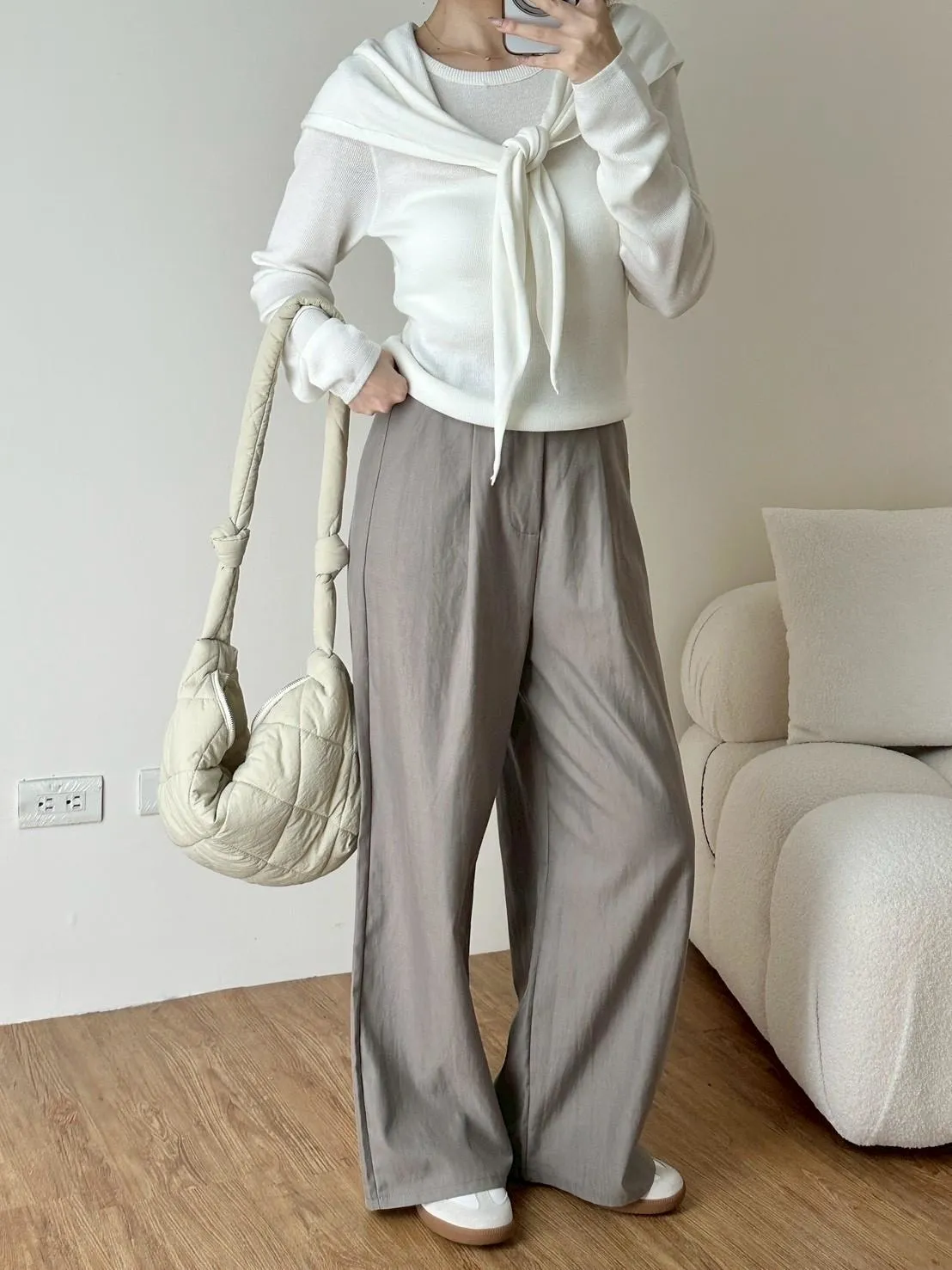 洗水棉麻打折西裝褲