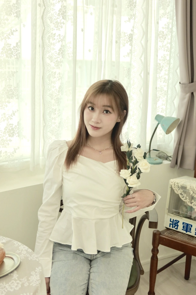 正韓公主修身長袖襯衫