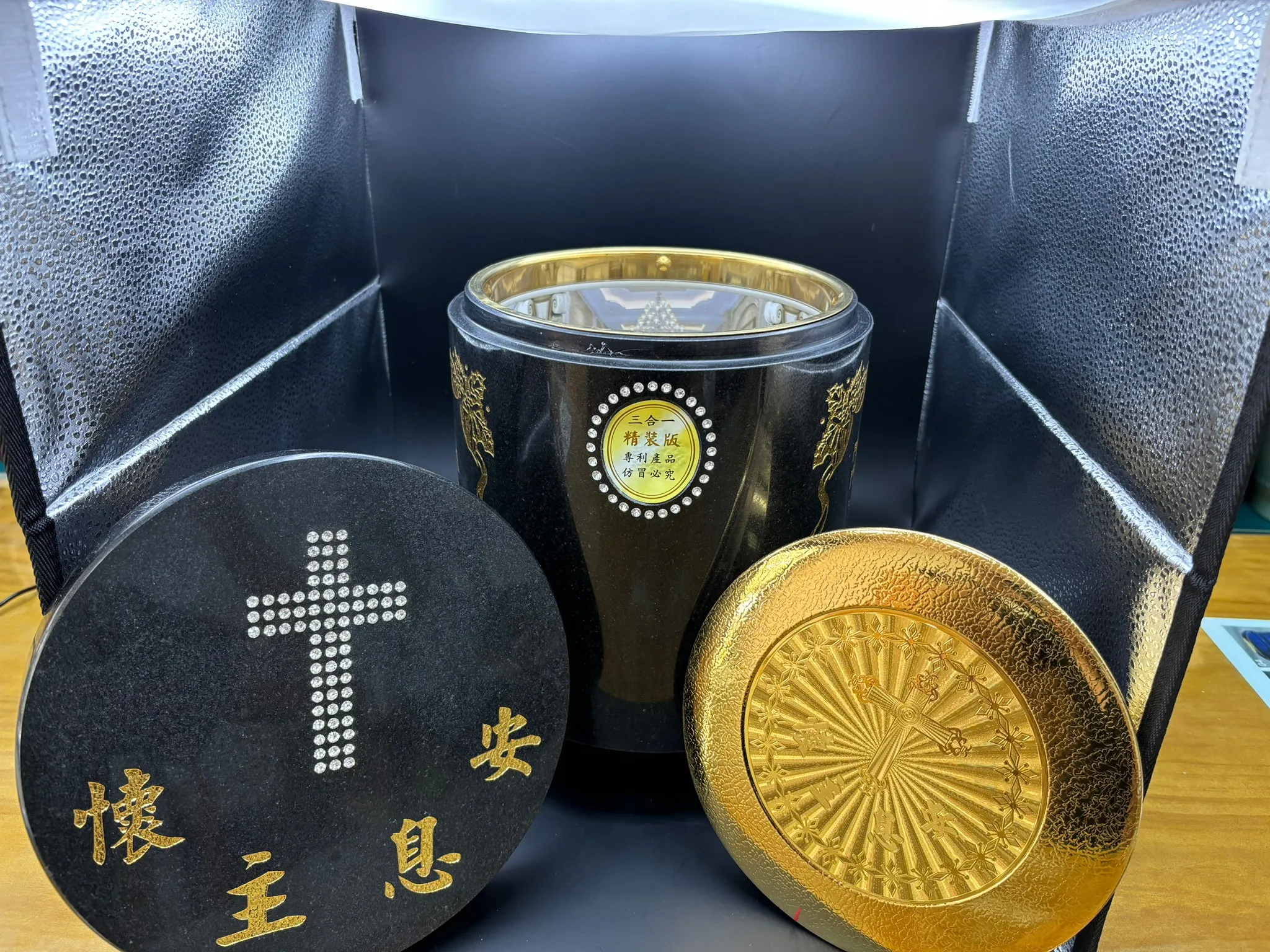 黑花崗石 骨灰罈 (骨灰罐)