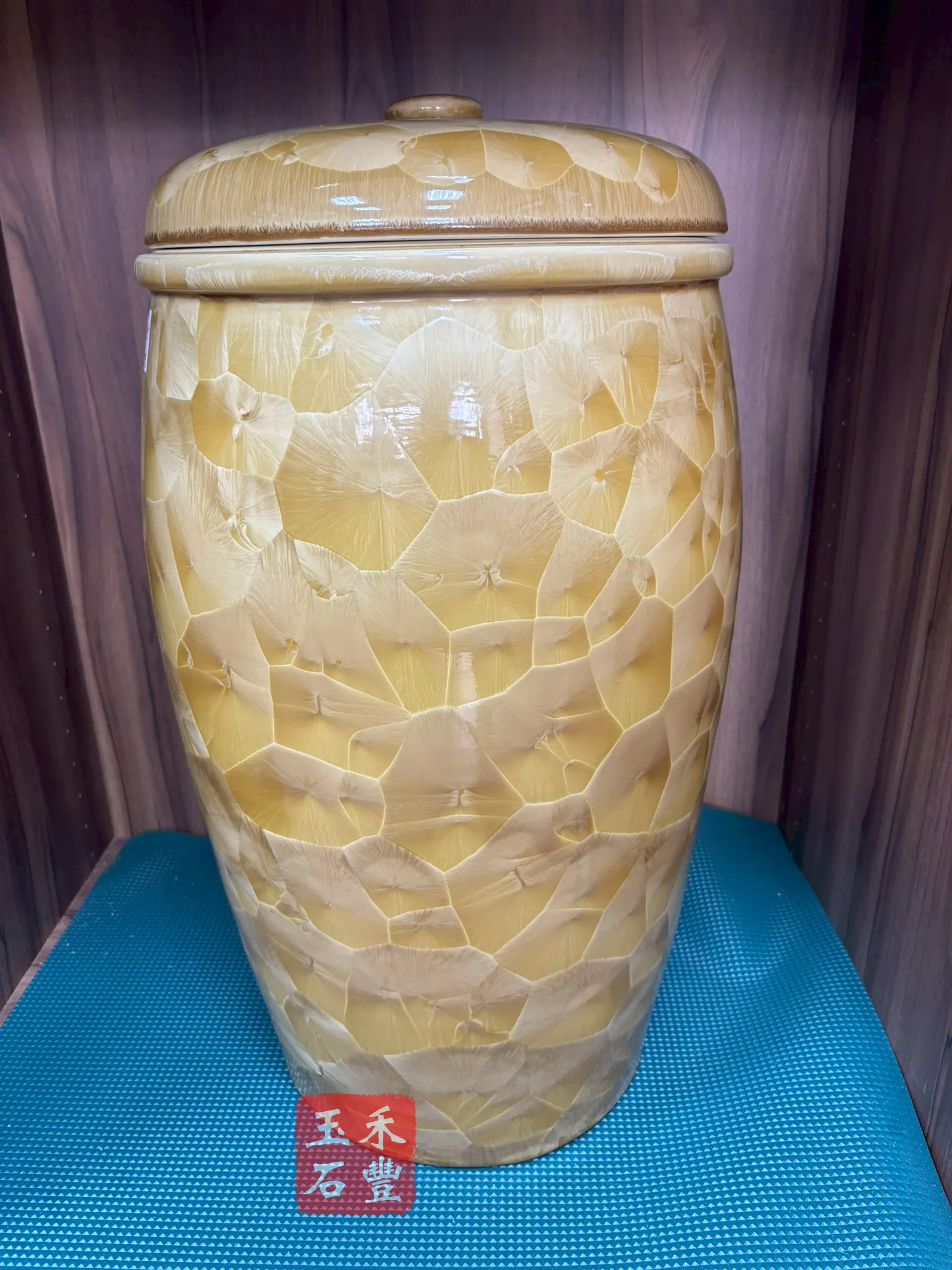 金黃手拉坏結晶釉-金斗甕