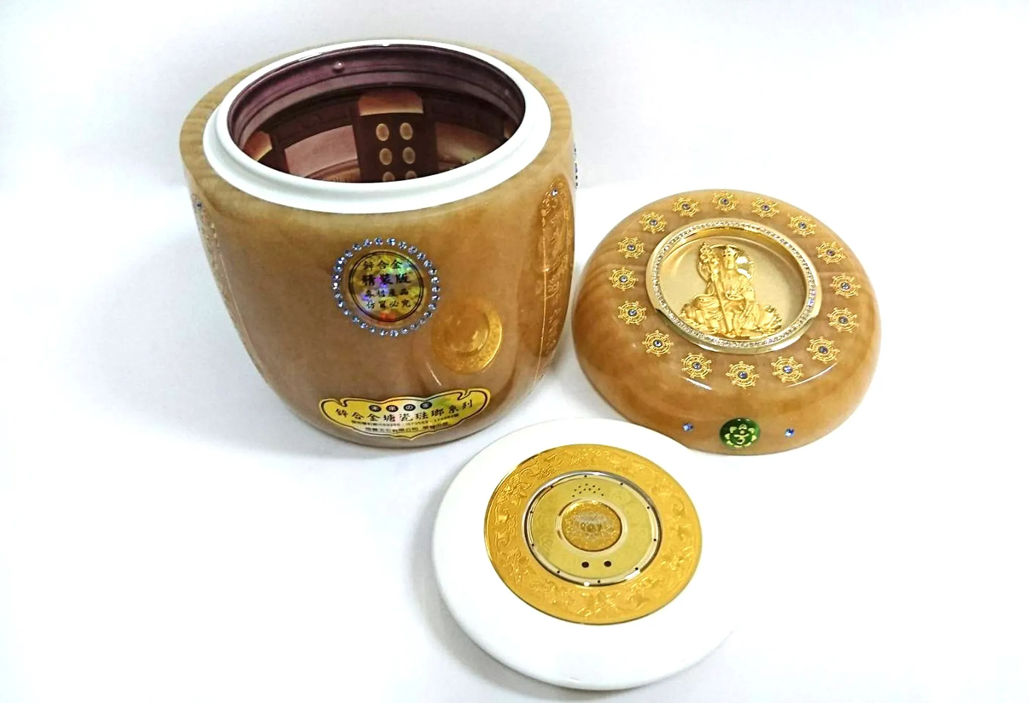 米黃玉心經三合一(專利)骨灰罈