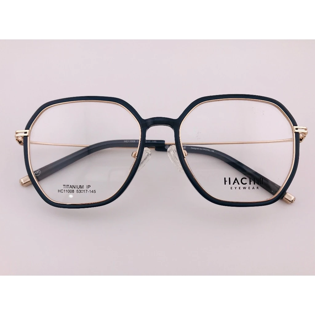 HACHILL 香港潮牌眼鏡 HC11008-C3 黑色眼鏡 鏡框 眼鏡 鈦金屬 TR流行眼鏡