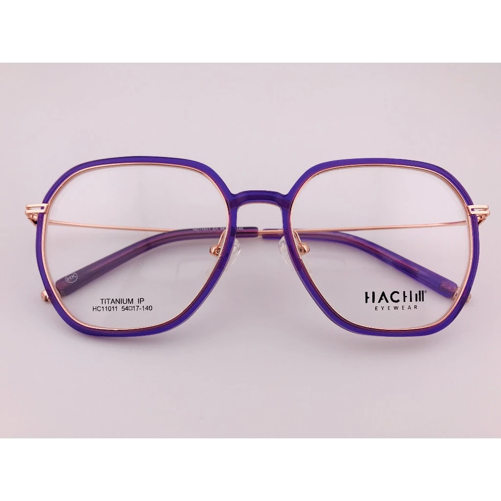 HACHILL 香港潮牌眼鏡 HC11011-C1 透明紫眼鏡 鏡框 眼鏡 鈦金屬 TR流行眼鏡