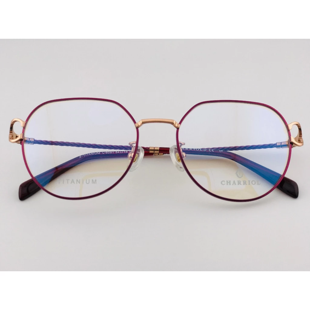 全新 瑞士精品品牌【CHARRIOL 夏利豪】L-6091 光學眼鏡 鏡框 鈦金屬 鋼索設計 純鈦/β鈦材質
