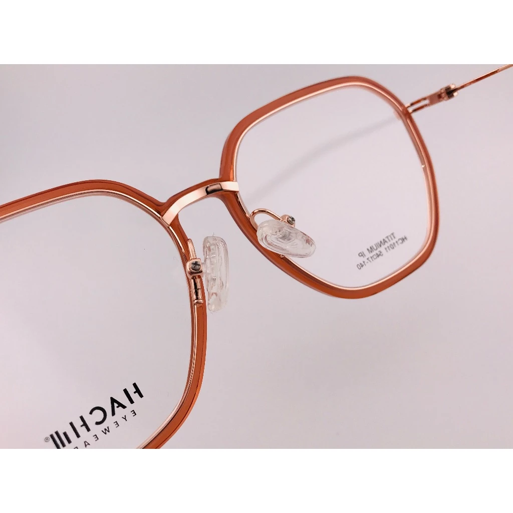 HACHILL 香港潮牌眼鏡 HC11011-C3 琥珀橘眼鏡 鏡框 眼鏡 鈦金屬 TR流行眼鏡