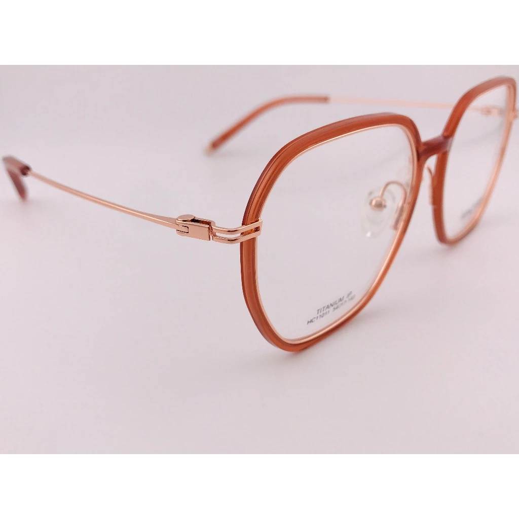 HACHILL 香港潮牌眼鏡 HC11011-C3 琥珀橘眼鏡 鏡框 眼鏡 鈦金屬 TR流行眼鏡