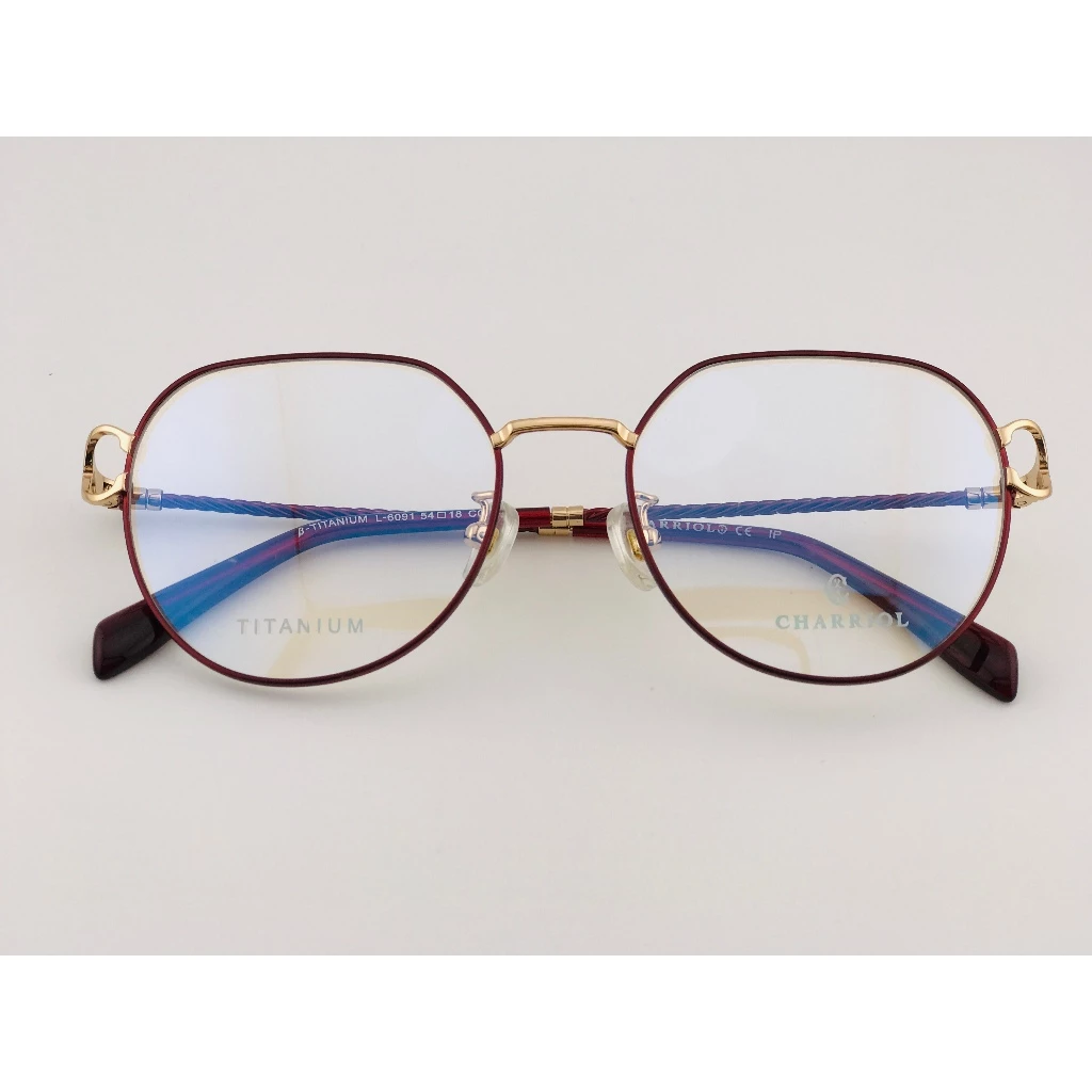 全新 瑞士精品品牌【CHARRIOL 夏利豪】L-6091 光學眼鏡 鏡框 鈦金屬 鋼索設計 純鈦/β鈦材質