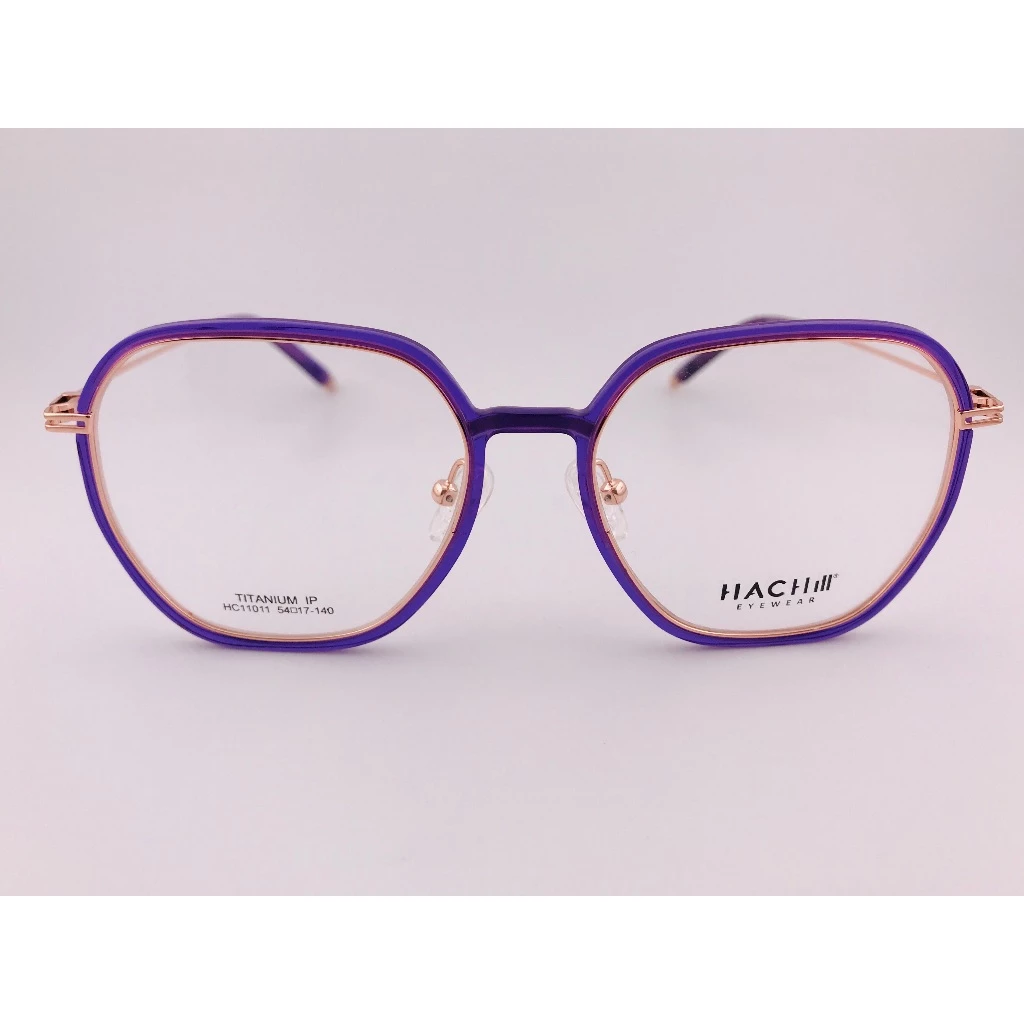 HACHILL 香港潮牌眼鏡 HC11011-C1 透明紫眼鏡 鏡框 眼鏡 鈦金屬 TR流行眼鏡