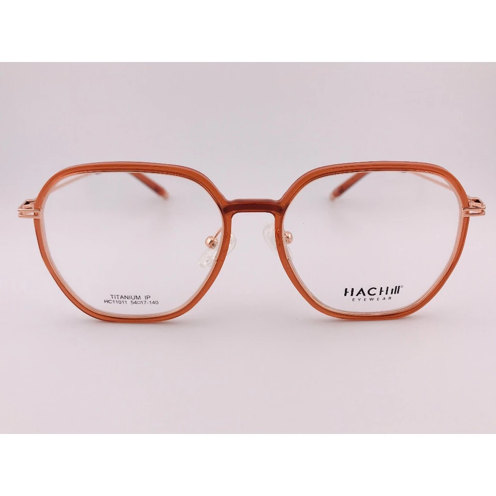 HACHILL 香港潮牌眼鏡 HC11011-C3 琥珀橘眼鏡 鏡框 眼鏡 鈦金屬 TR流行眼鏡