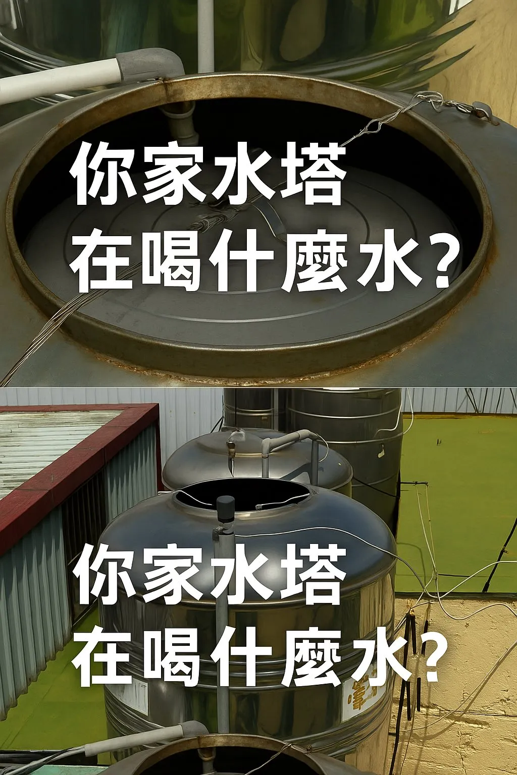 你家水塔，是不是也在「開口笑」？