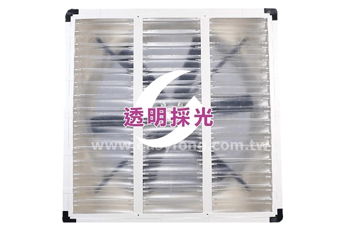 氣動式雙柱透明百葉窗