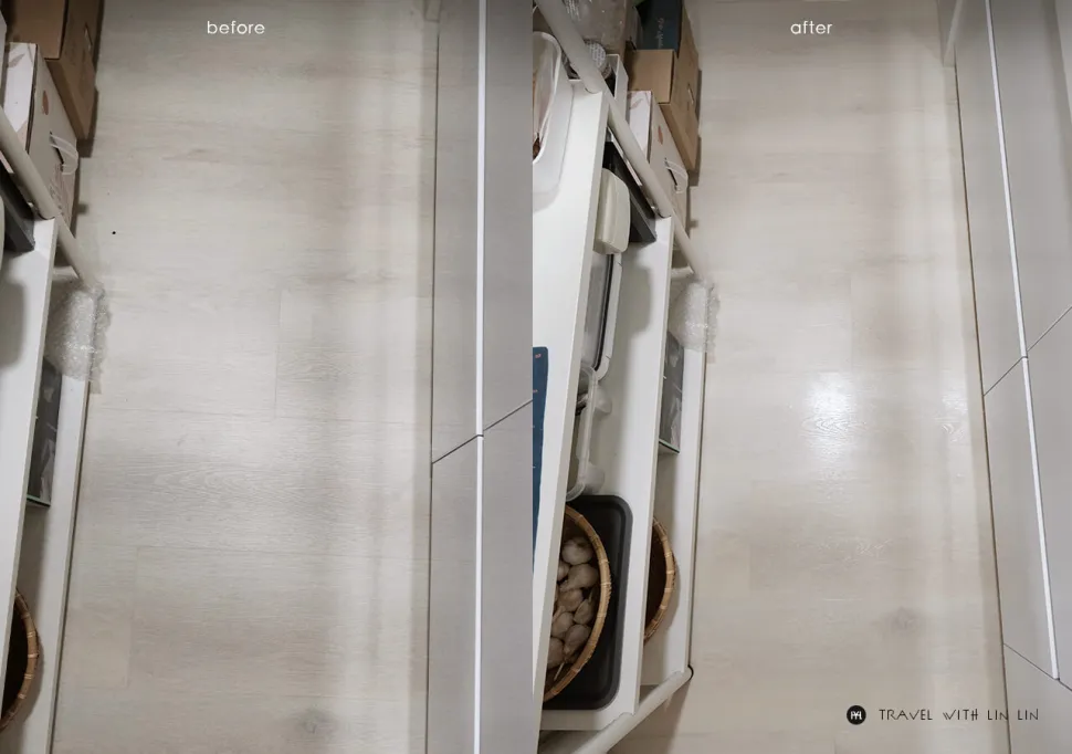 【清檜檜木地板清潔劑】木地板需要的神物，赤腳走在廚房地板上都沒問題!! —哪裡人，你說呢