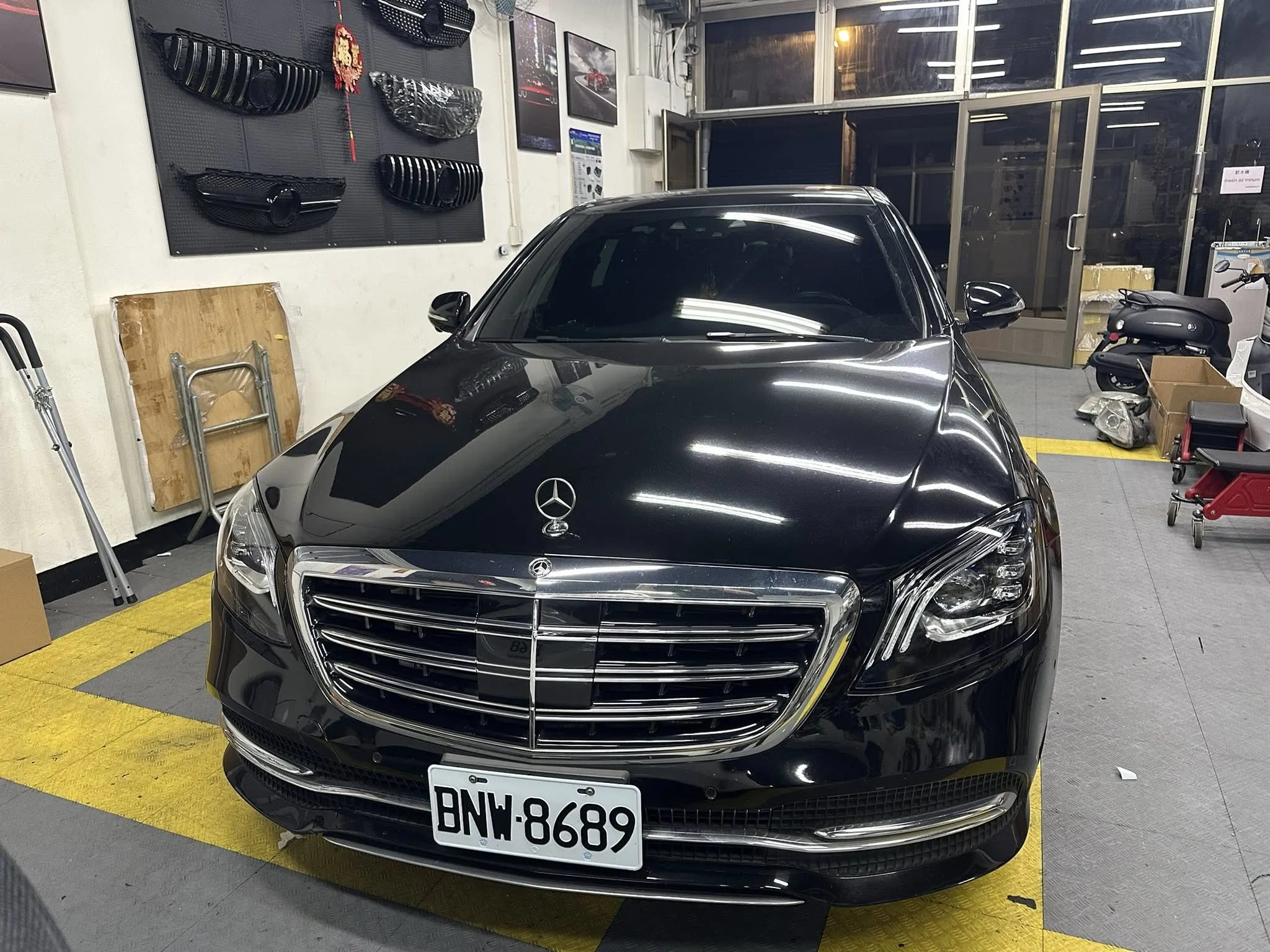 Benz W222 S450 核桃木升級原廠全車「黑岑木」套件