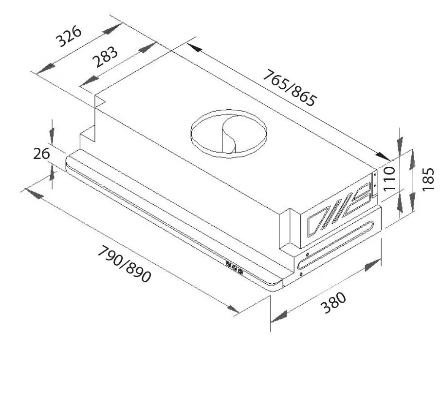 隱藏熱除油式-80CM VEA-8019PH