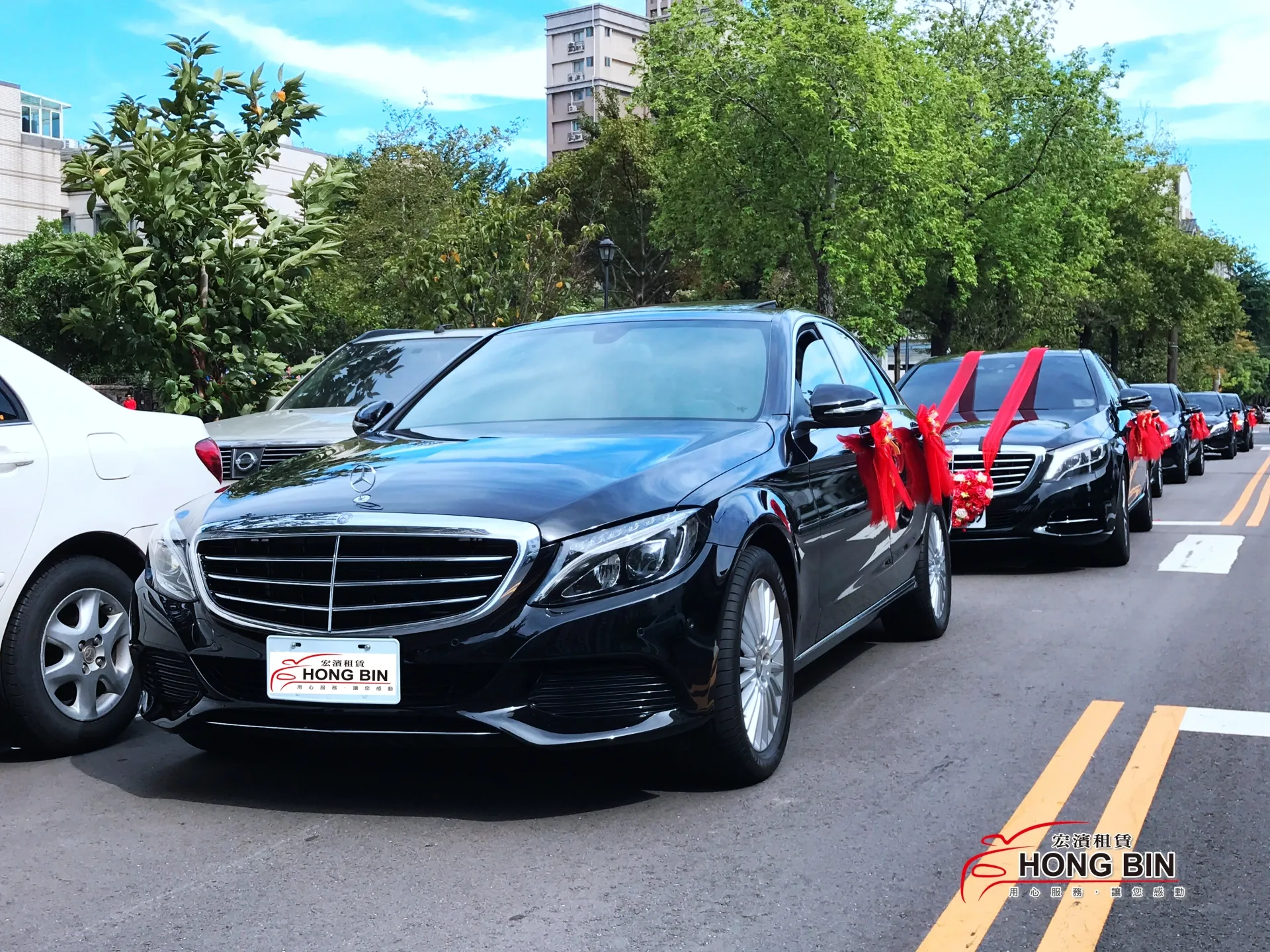 W222賓士S350L加長型+W205新款賓士C系列 五台