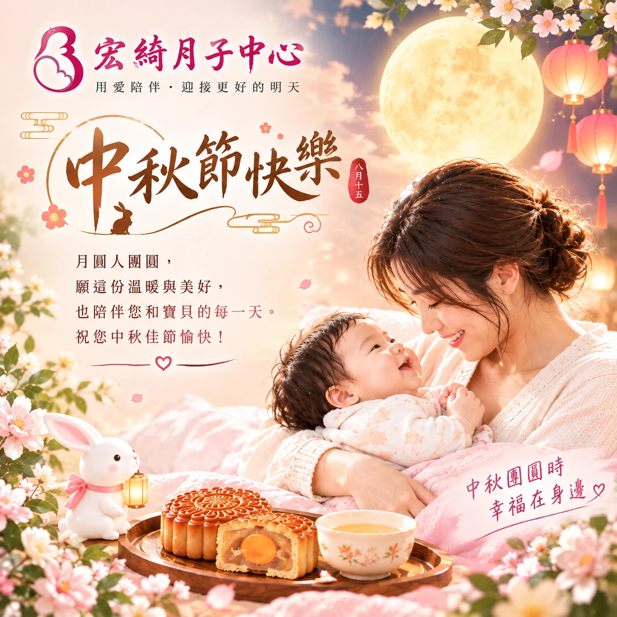 月圓人團圓，把最好的愛留給妳與小寶貝