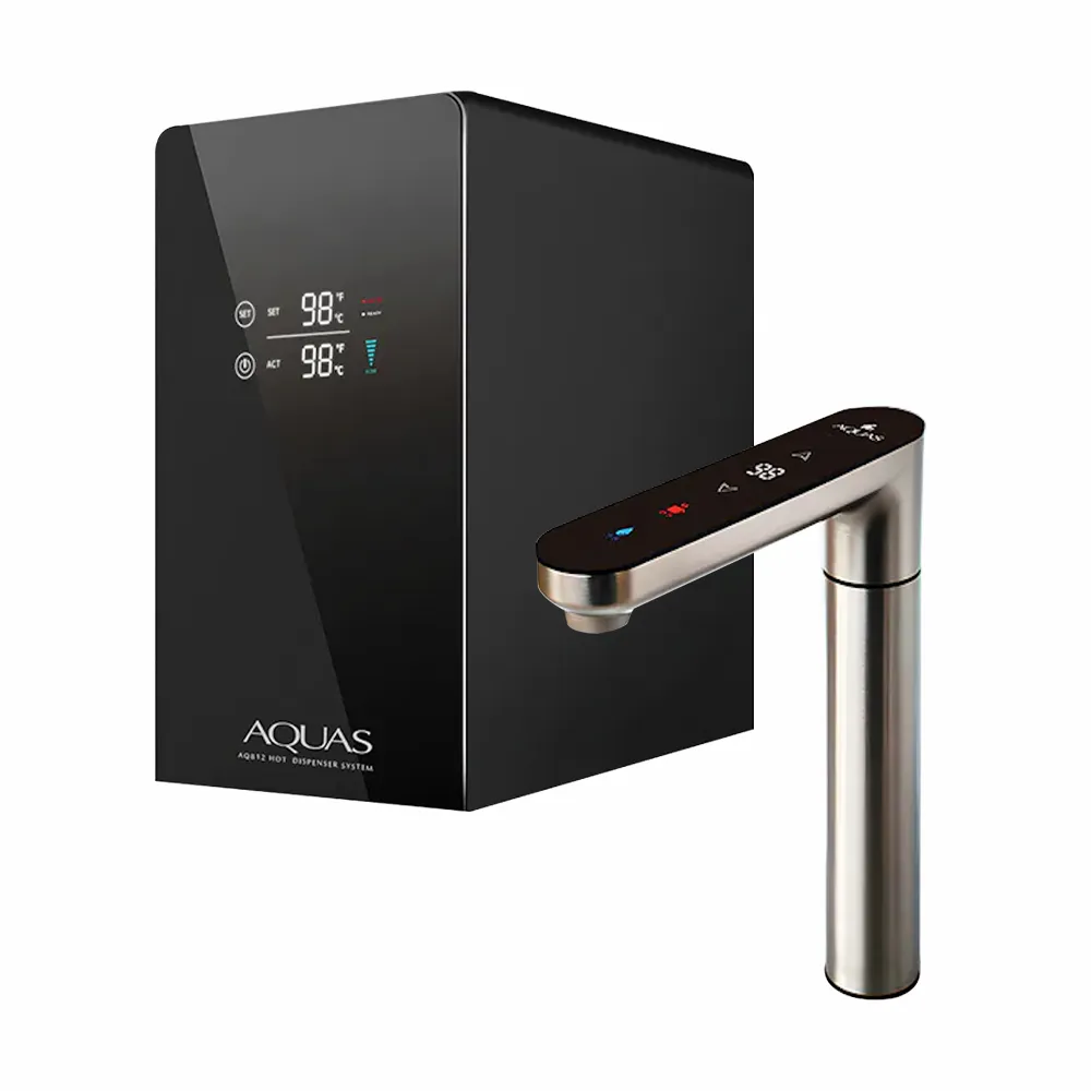 【AQUAS 淨工坊】 AQ812 廚下觸控雙溫飲水機 (一級節能/創新０冷水/層流出水/主機&龍頭雙顯示)
