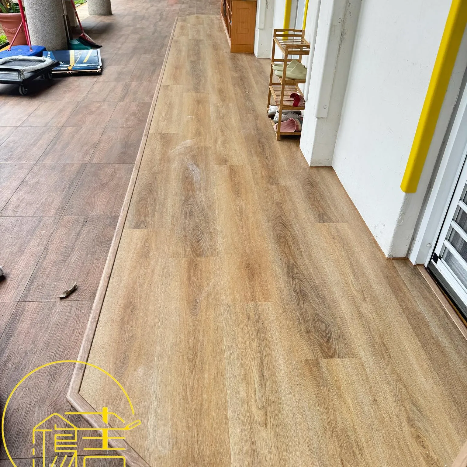 施工地點：#鳳崗國小【竹北石塑地板】【竹北超耐磨地板】