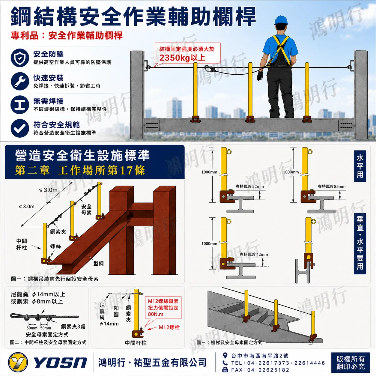雙用安全輔助欄杆 HM-4