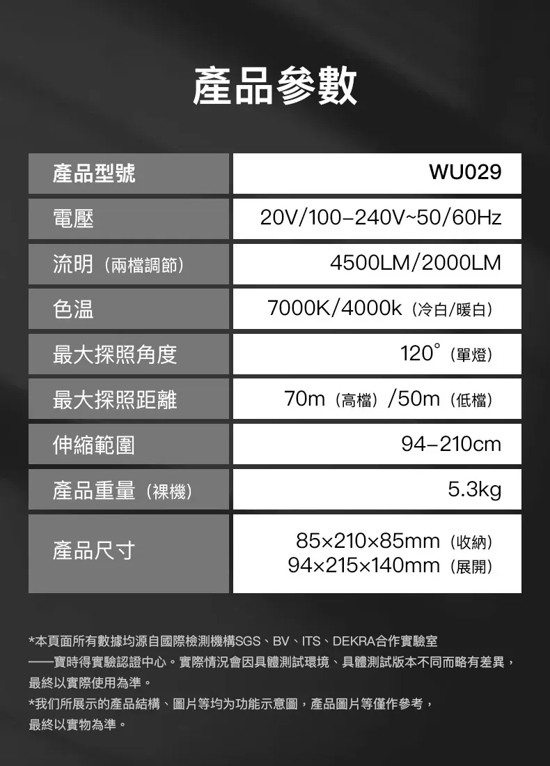 WU029 LED伸縮工作燈 20V 塔燈 露營 雙色溫 黃 白 高亮度 深夜施工 超高亮度 大廣角 WORX 威克士
